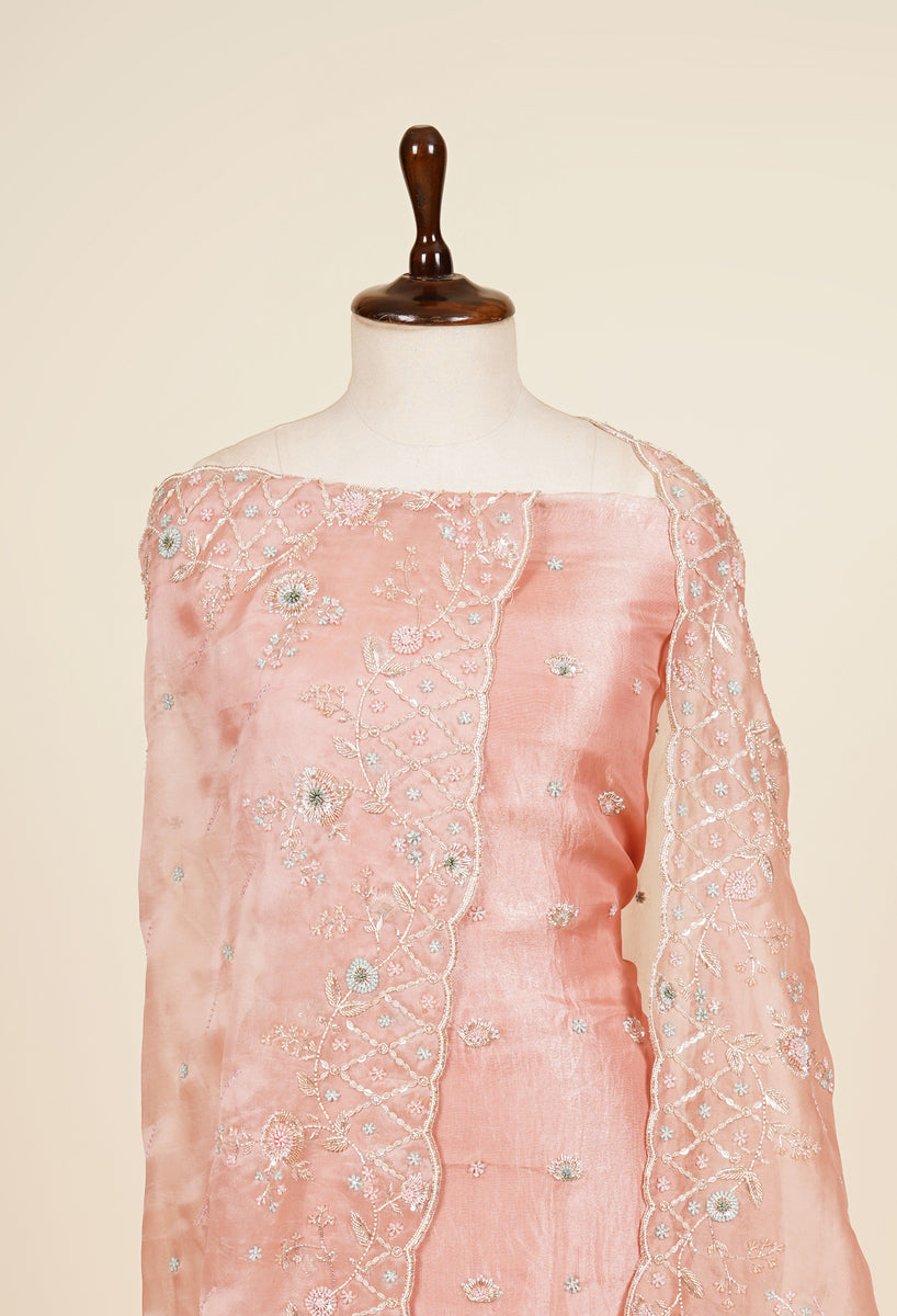 BLACK AND BLUE EMBROIDERED SUIT SET main image 1