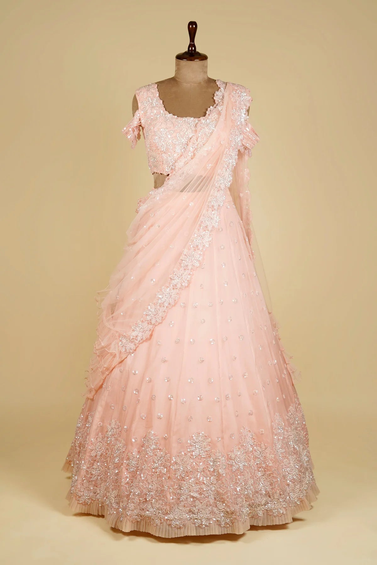 Lehenga Choli Embellished With Bead And Sequins Work