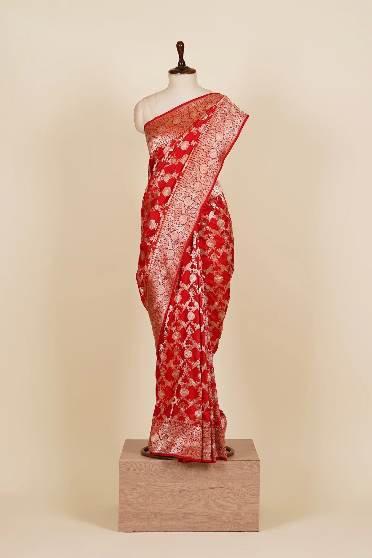 Red Banarasi Silk