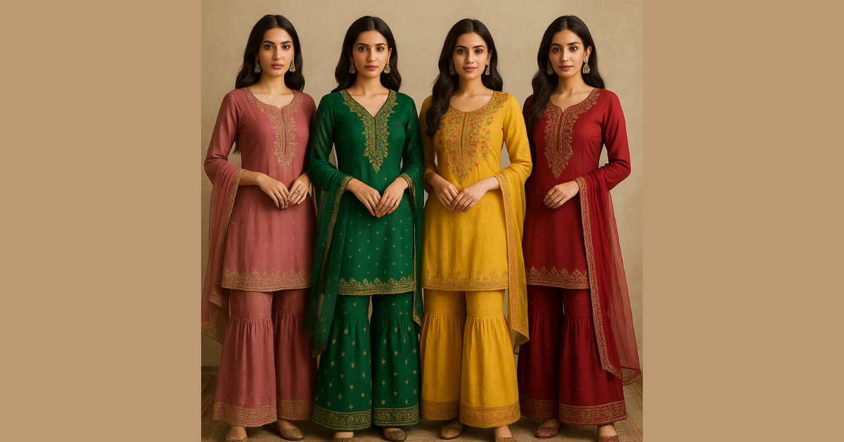 Types of Sharara Designs for Ladies