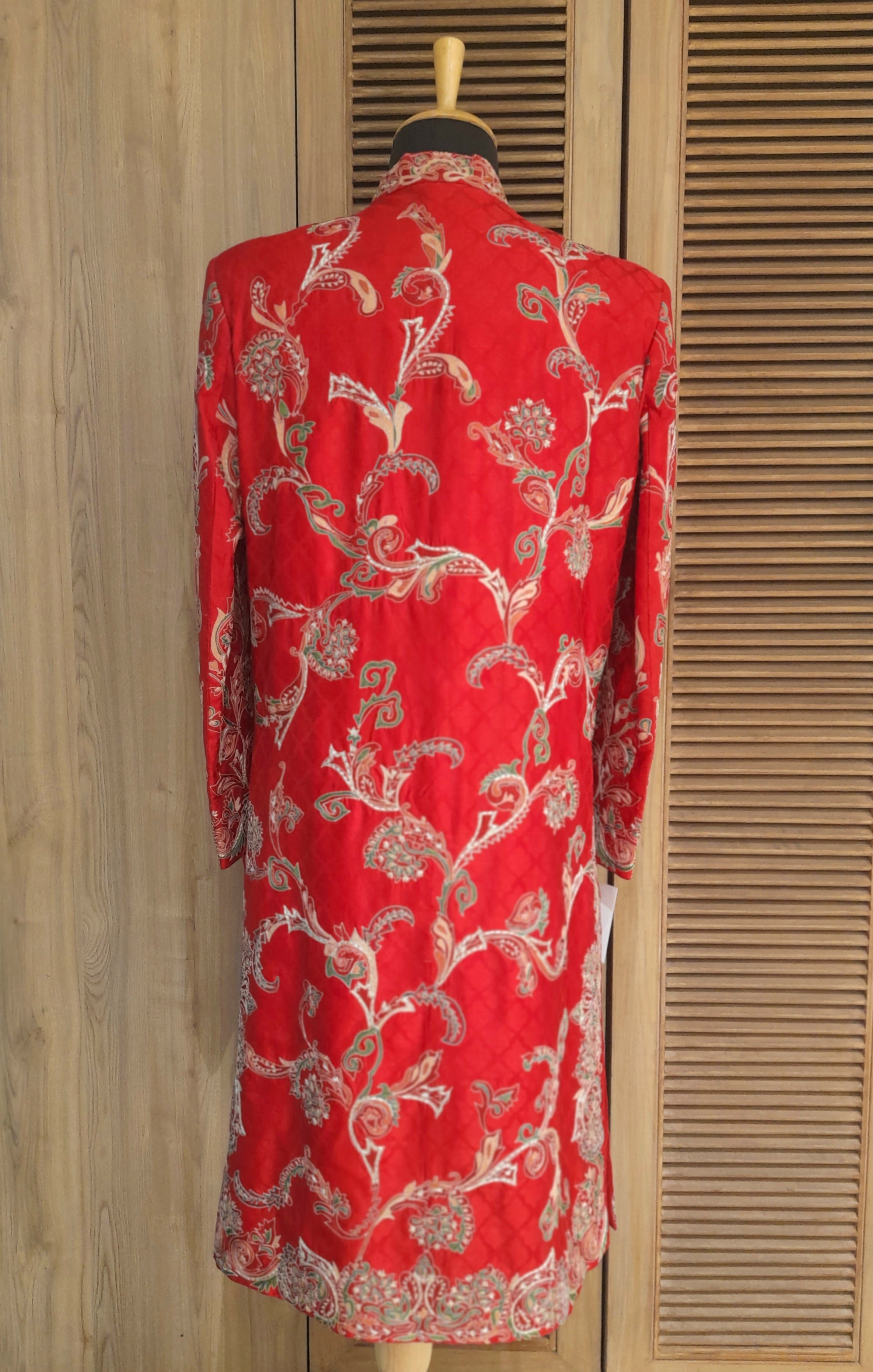 Red Color Wedding Sherwani For Men