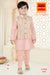 Pink Printed Waistcoat Set