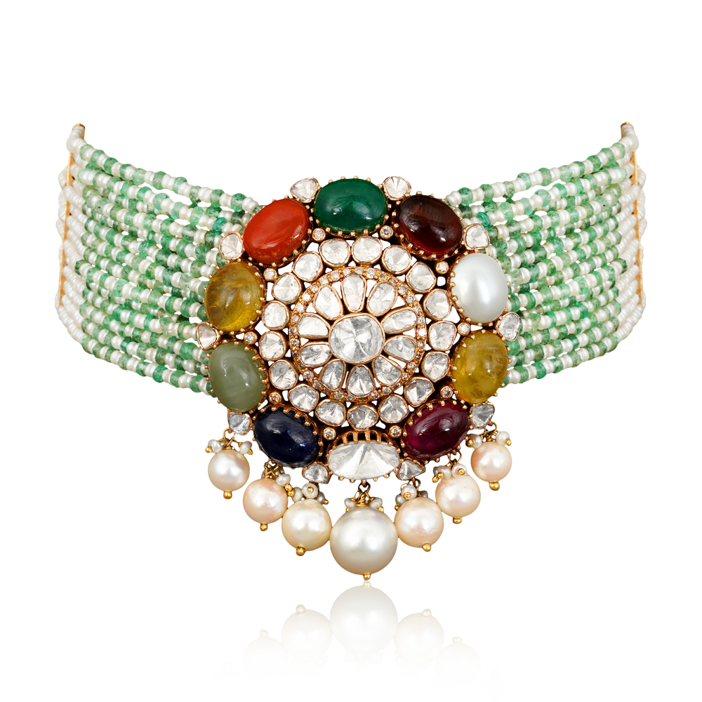 NAVRATAN PEARL CHOKER