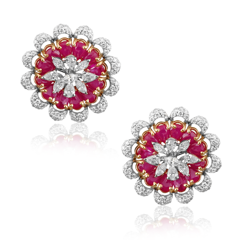 DAINTY RUBY SPARKLE EARRINGS