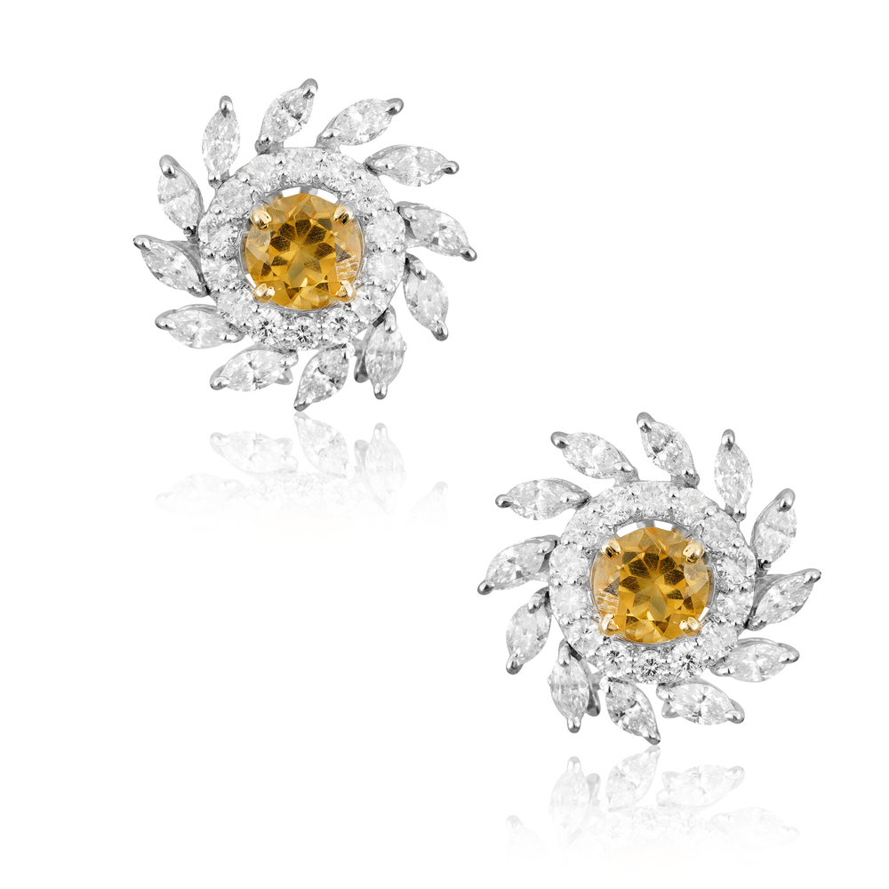 BLOSSOM YELLOW SAPPHIRES EARRINGS