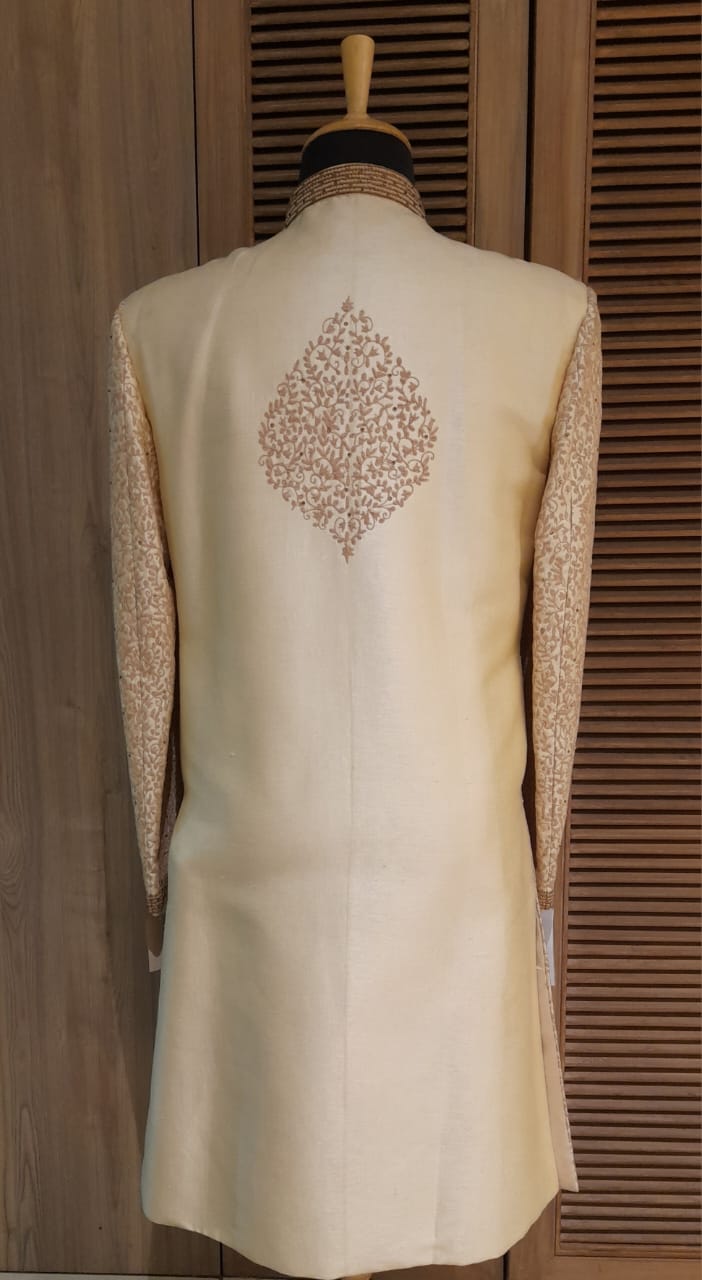 Fawn Color Sherwani Set