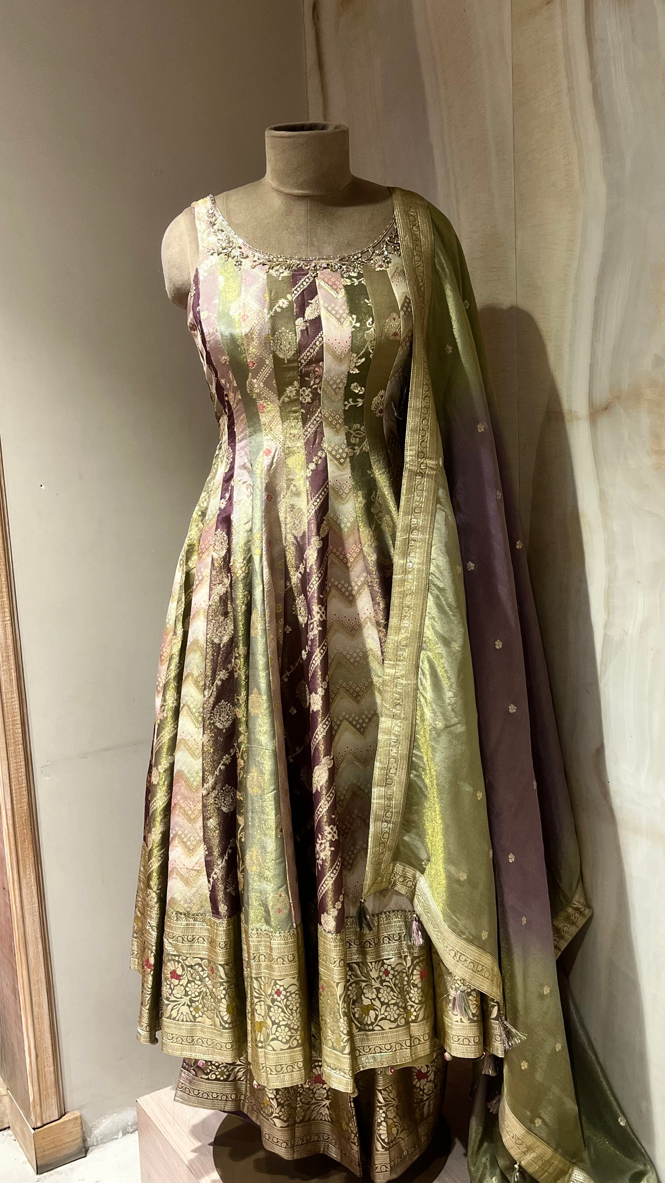 MULTICOLOR TRADITIONAL ANARKALI SUIT