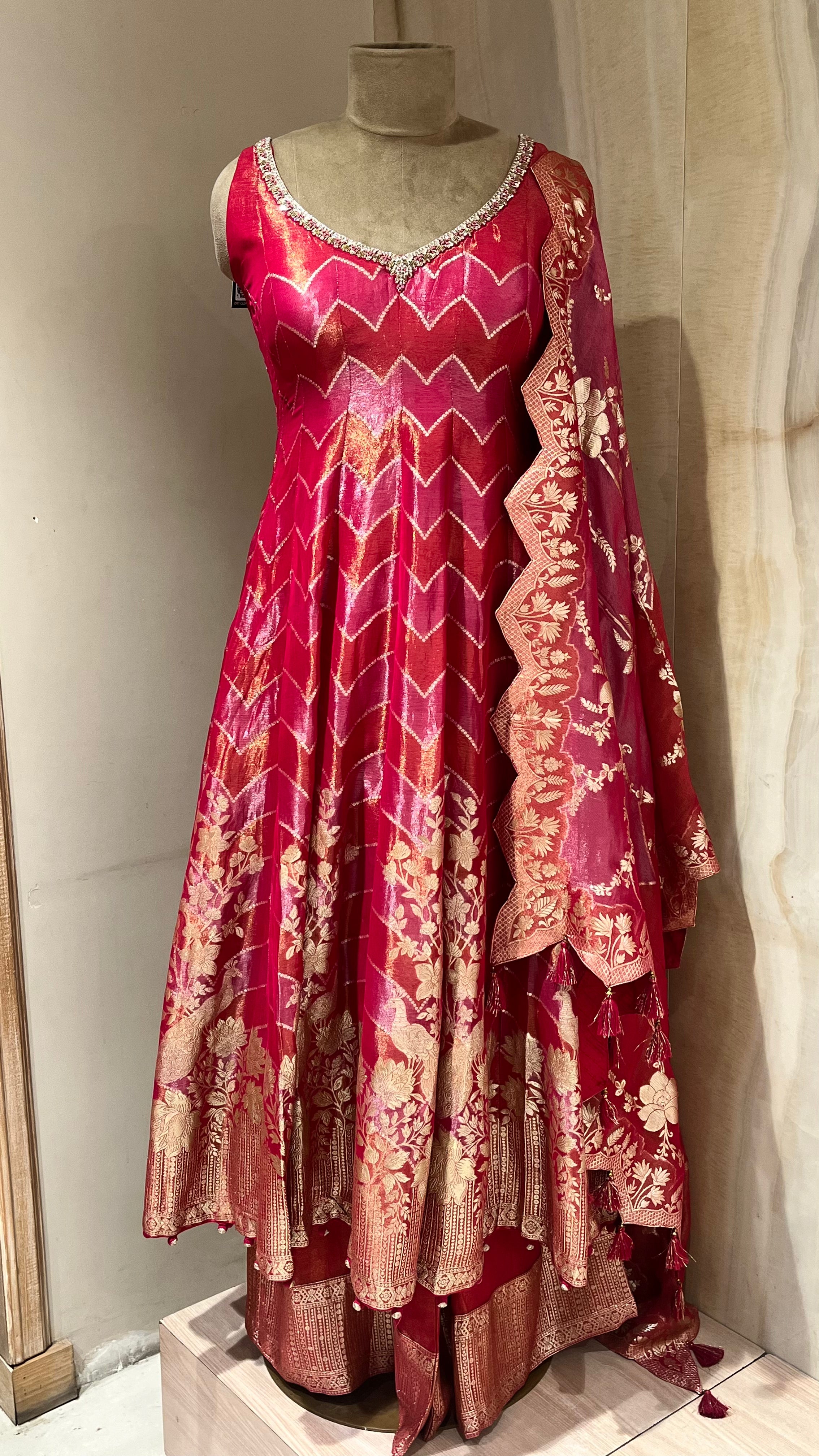RANI PINK FESTIVE ANARKALI SUIT