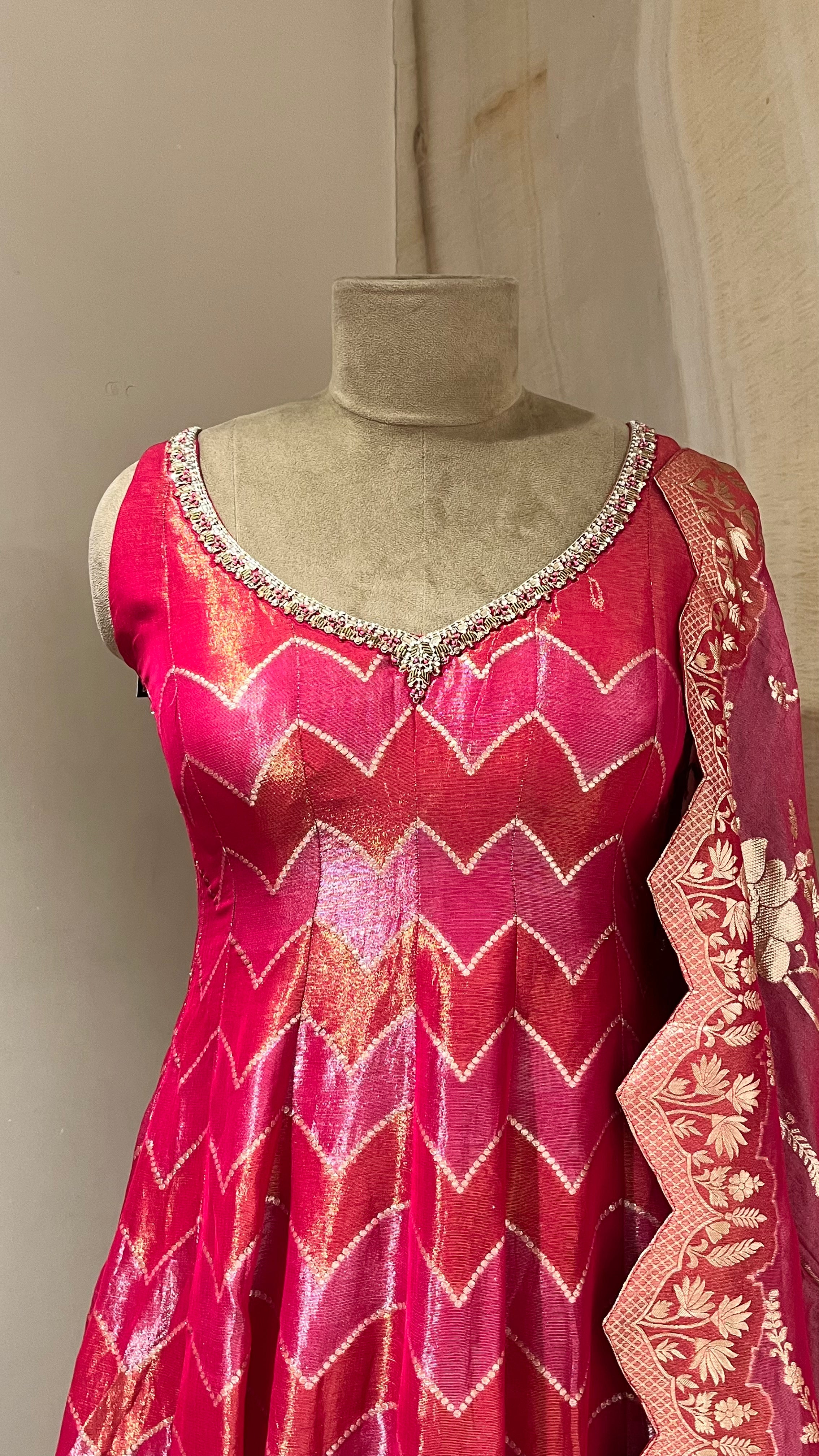 RANI PINK FESTIVE ANARKALI SUIT