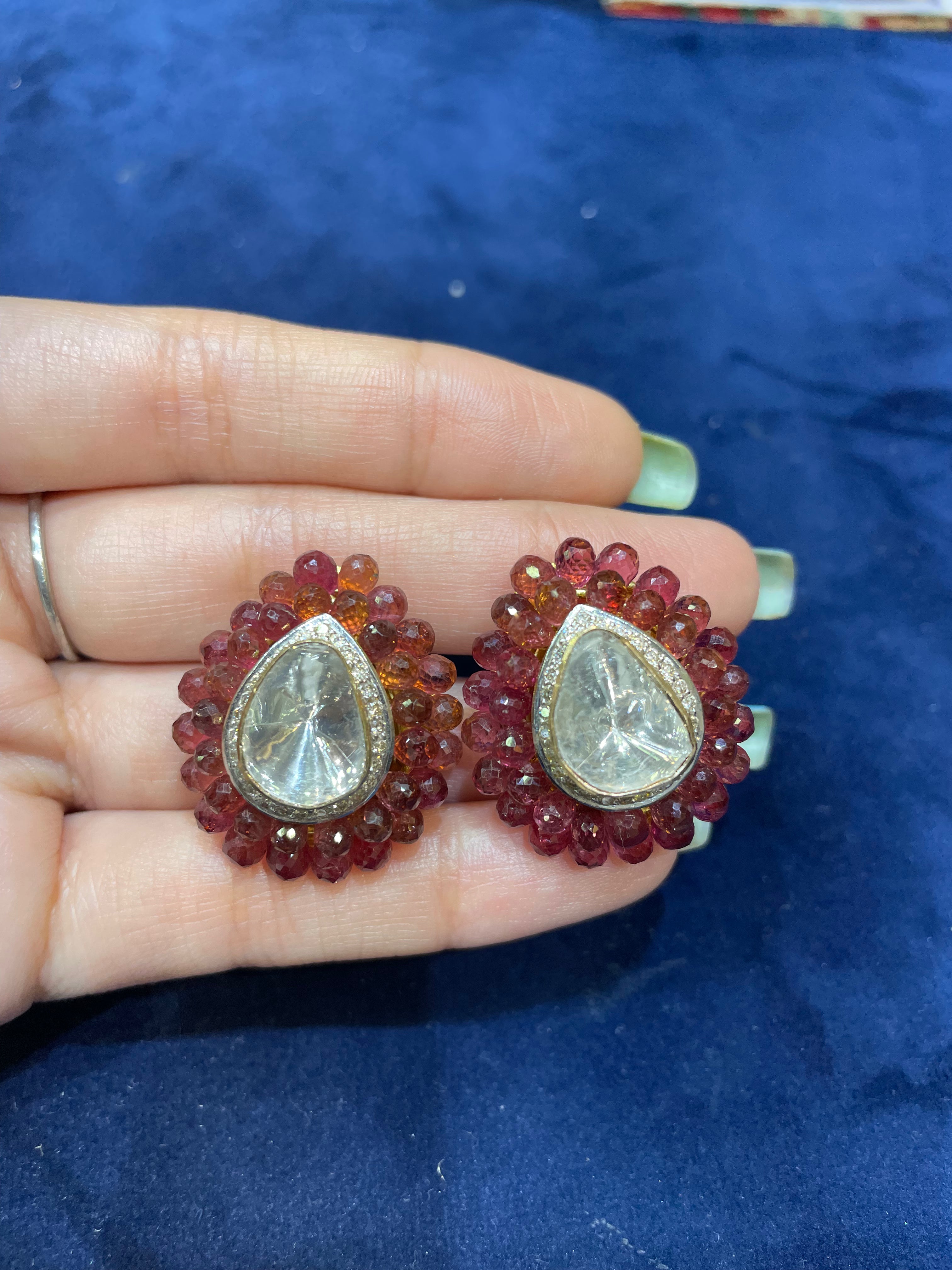 RUBILITE RHAPSODY DIAMOND DROP EARRINGS