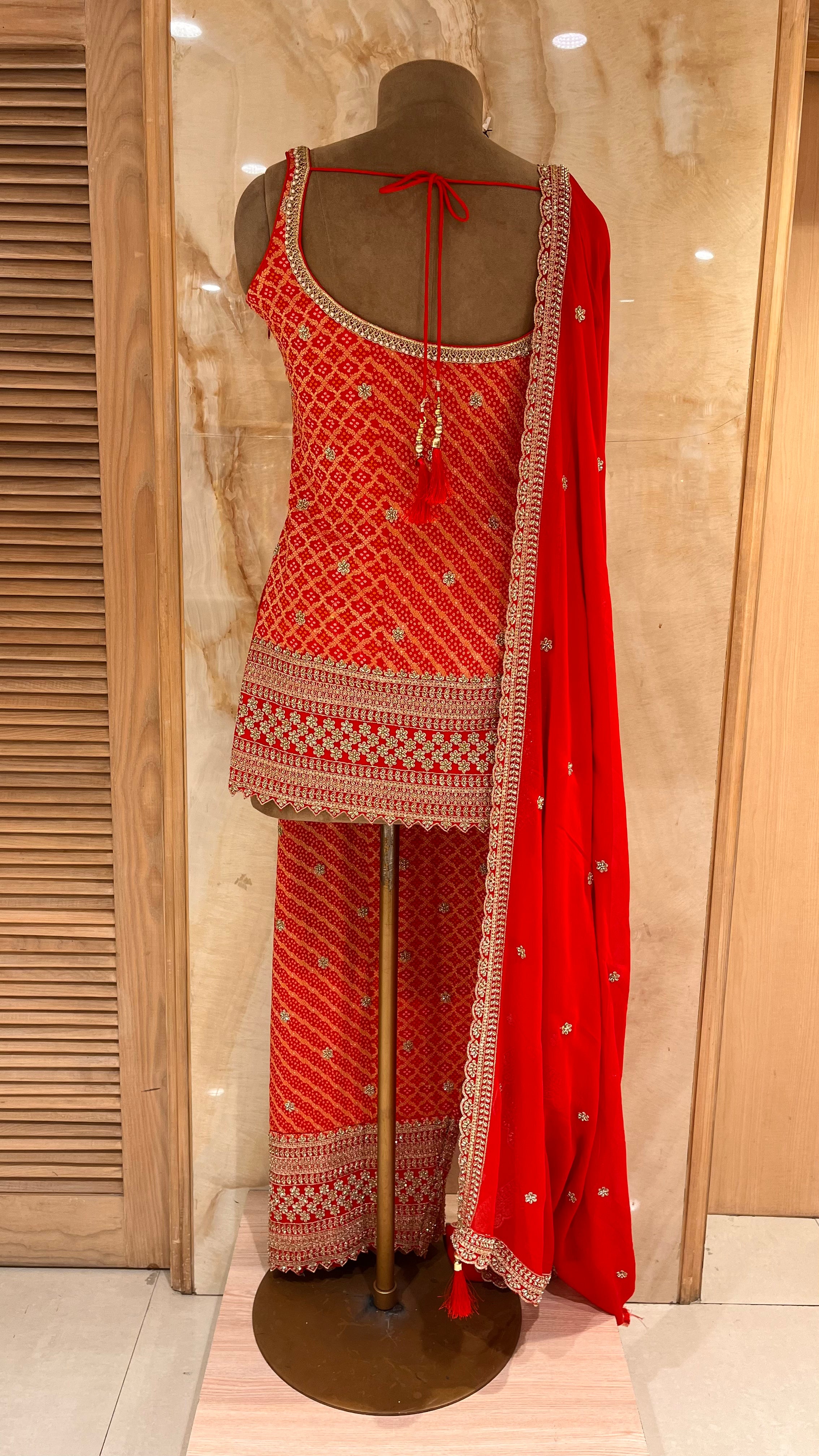 ROYAL RED EMBROIDERED SUIT SET