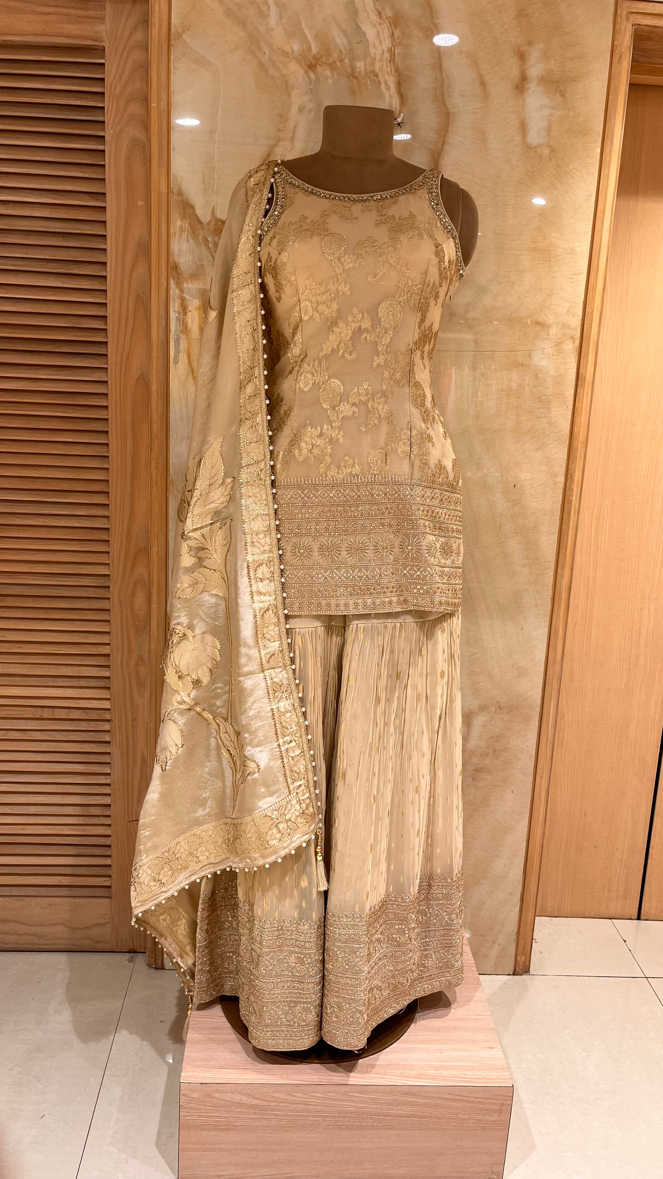 EXQUISITE EMBROIDERED SHARARA SET