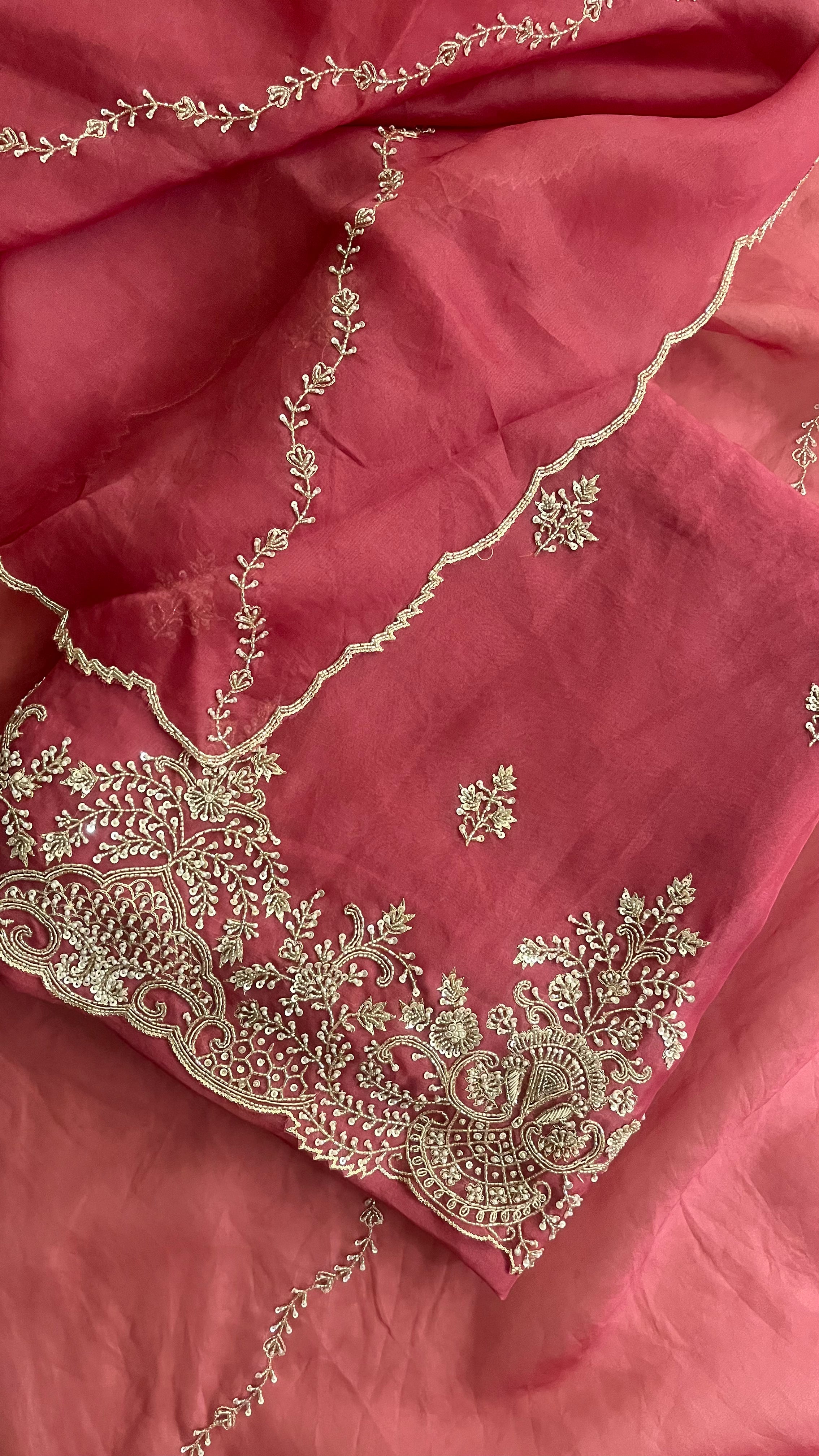 RANI PINK EMBROIDERED UNSTITCHED SUIT