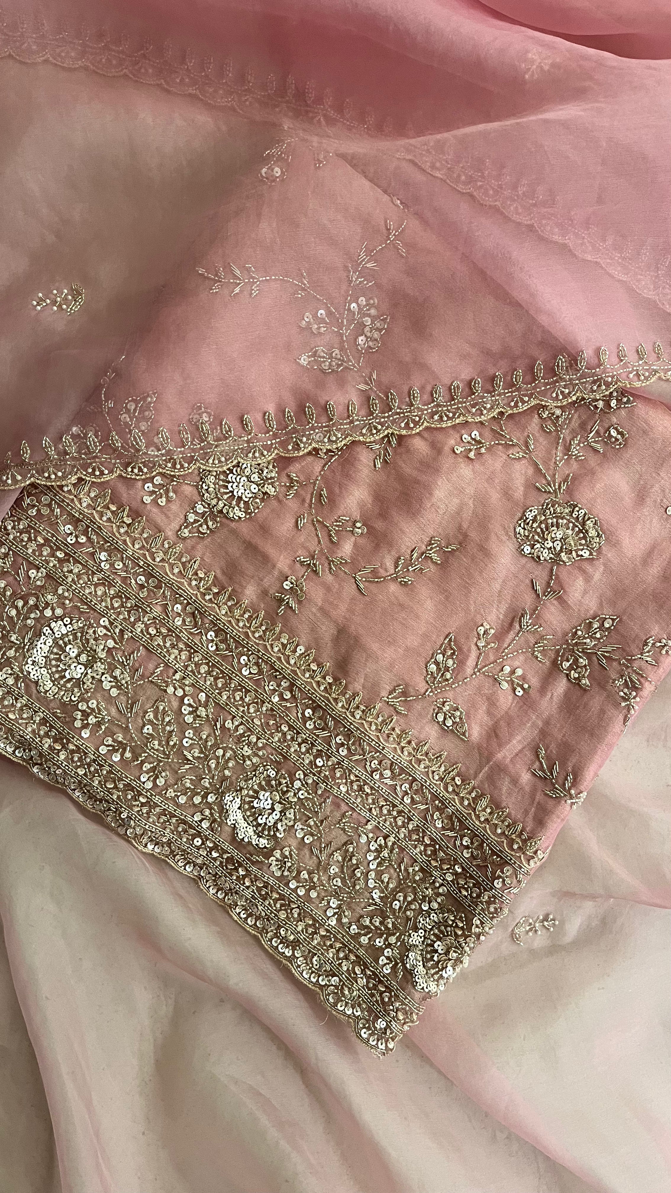 BLUSH PINK EMBROIDERED UNSTITCHED SUIT