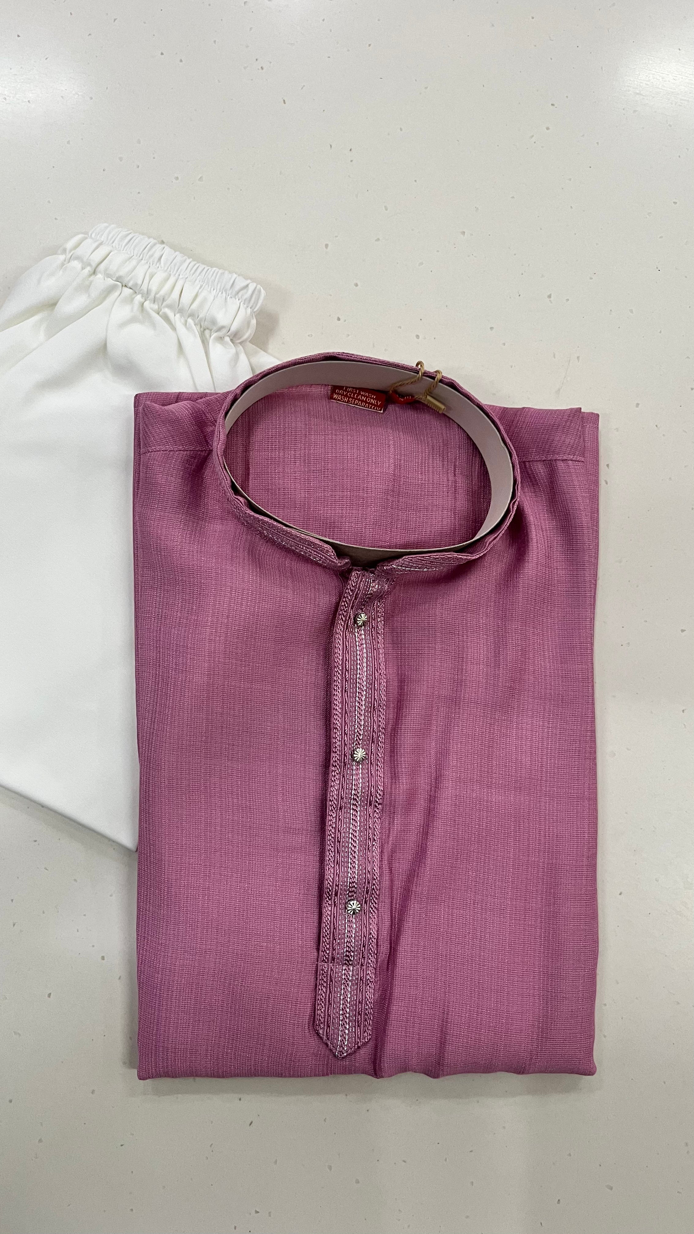MAUVE KIDS KURTA PAJAMA SET
