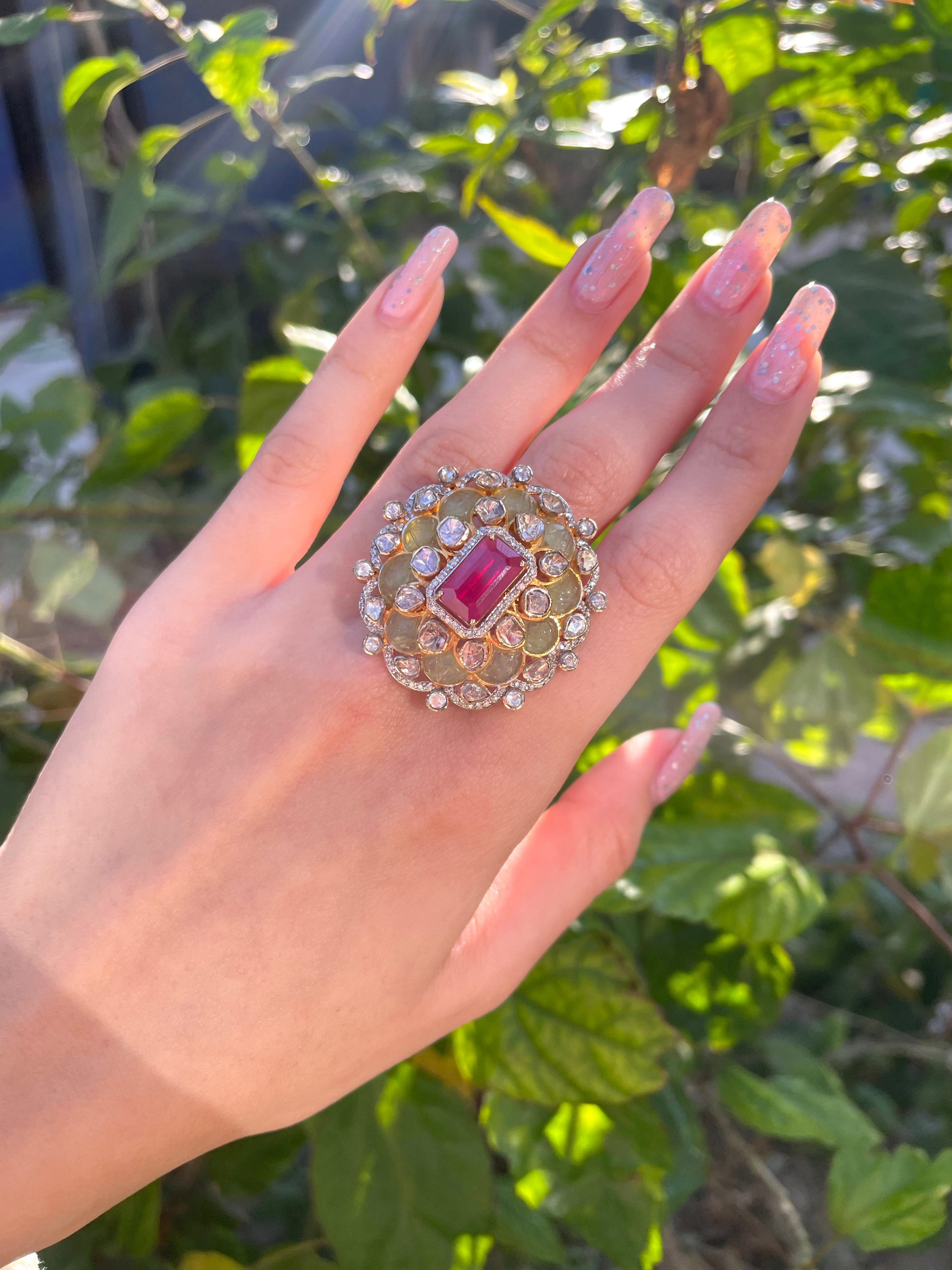 RUBY DUET RING