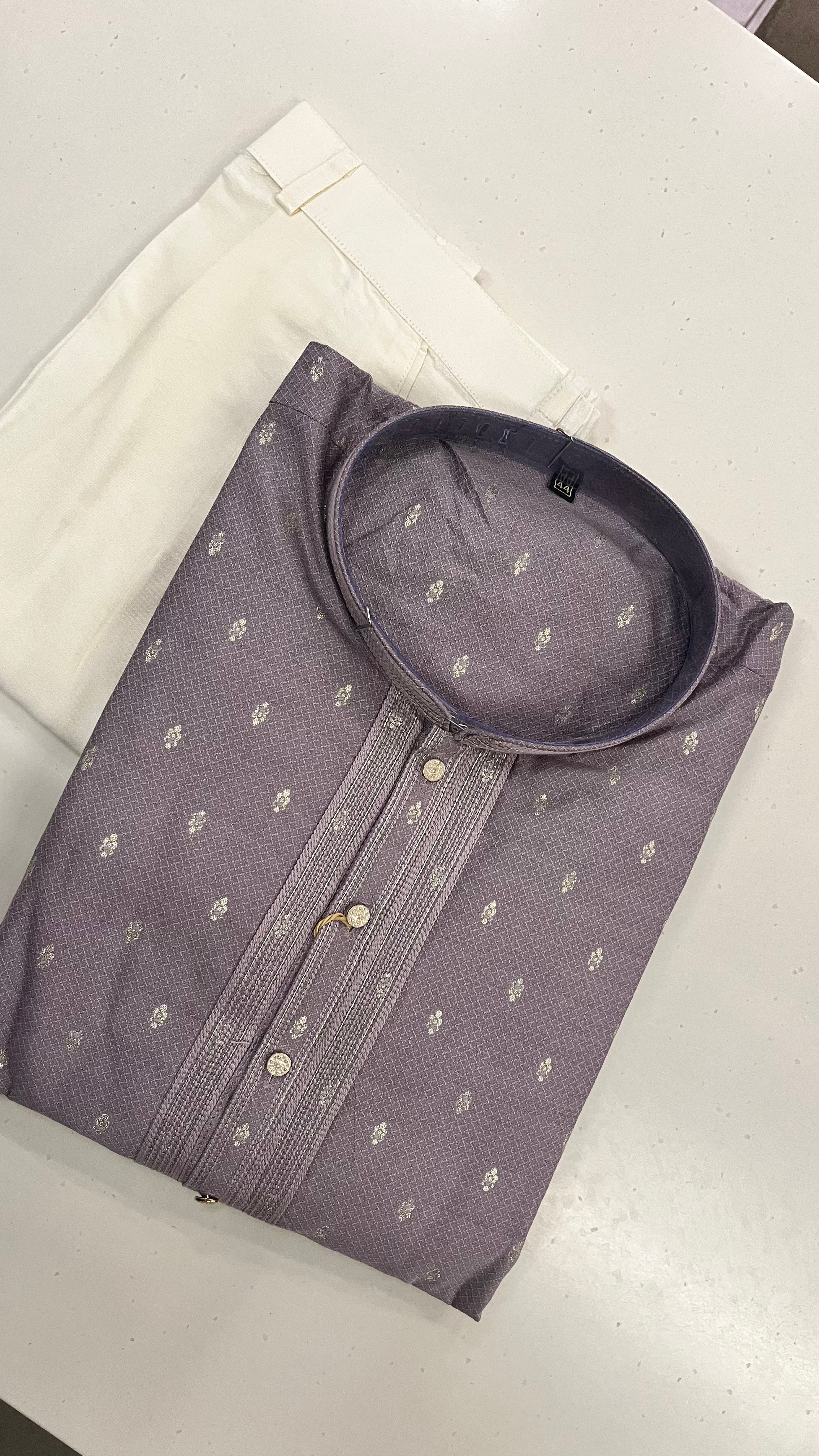 DUSTY MAUVE MEN’S KURTA PAJAMA SET