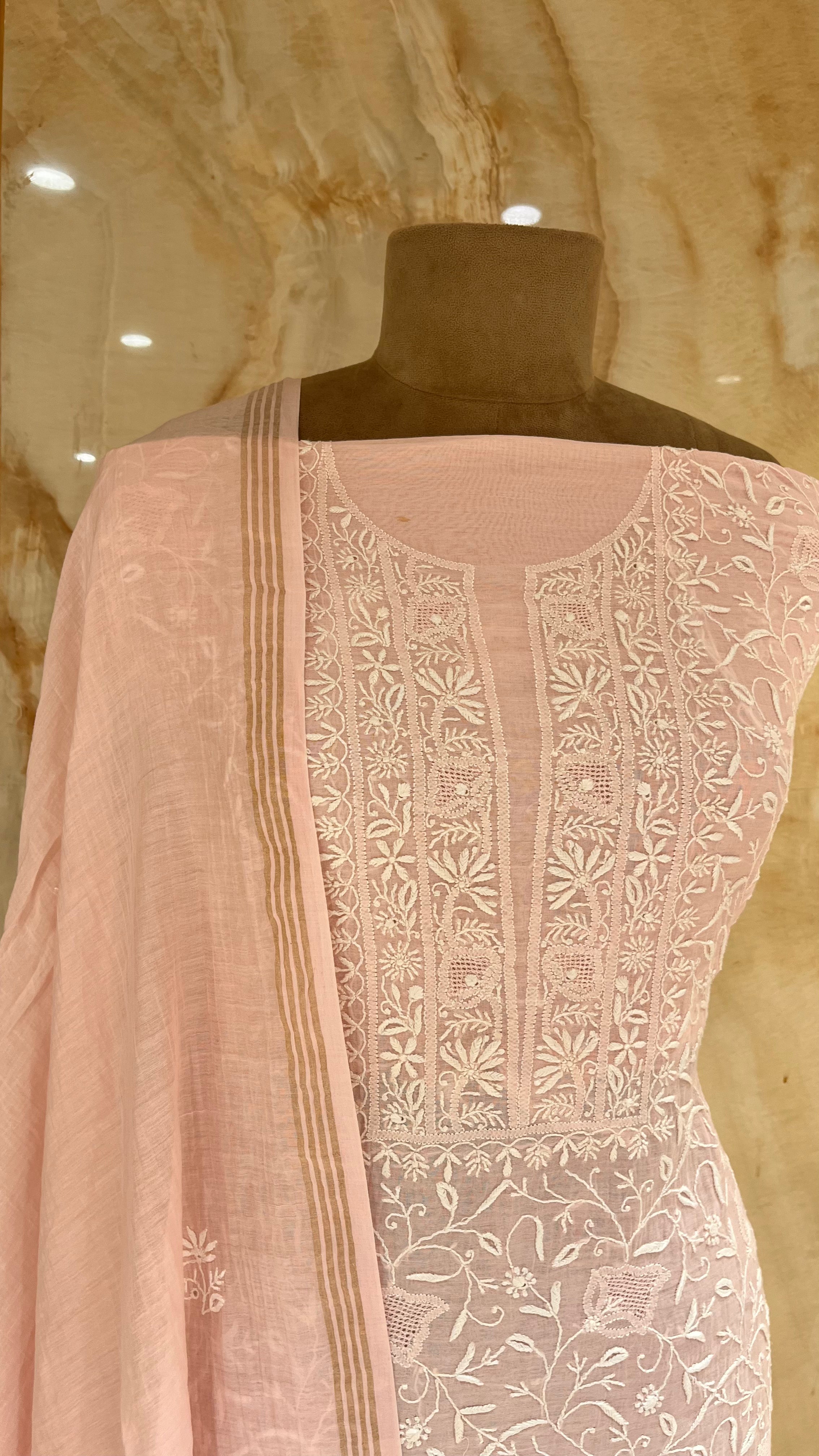 PREMIUM DESIGNER EMBROIDERED UNSTITCHED SUIT SET