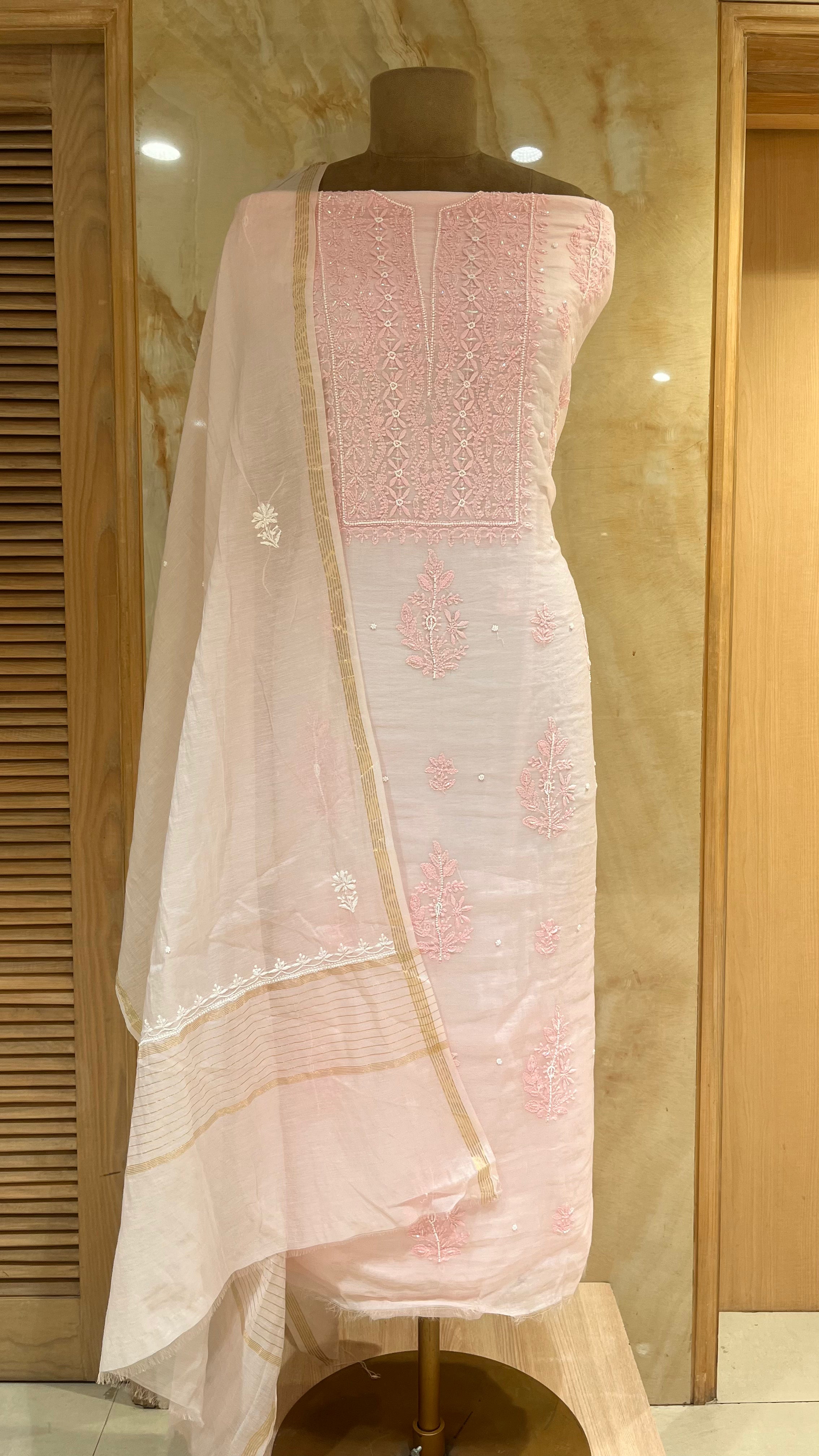 PREMIUM DESIGNER EMBROIDERED UNSTITCHED SUIT SET
