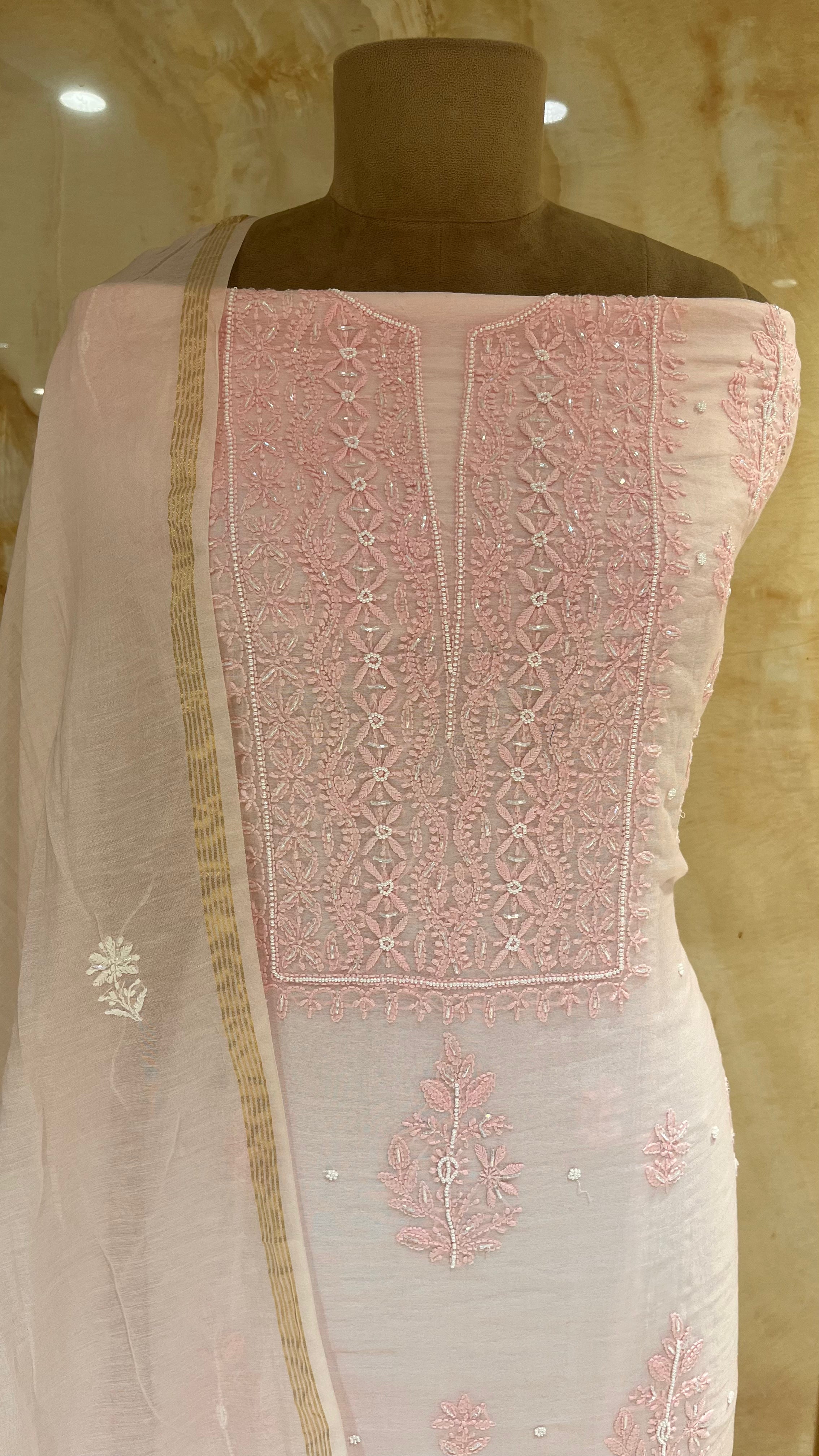 PREMIUM DESIGNER EMBROIDERED UNSTITCHED SUIT SET