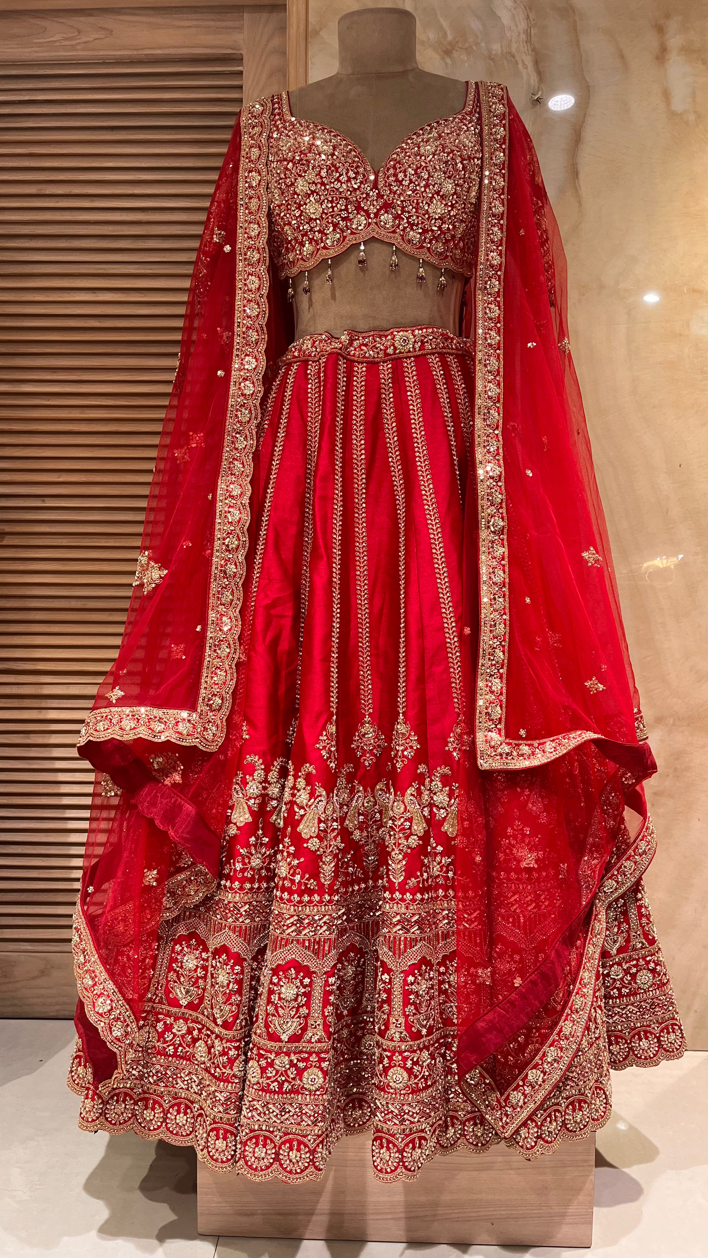 ELEGANT DESIGNER LEHENGA WITH STYLISH EMBROIDERY