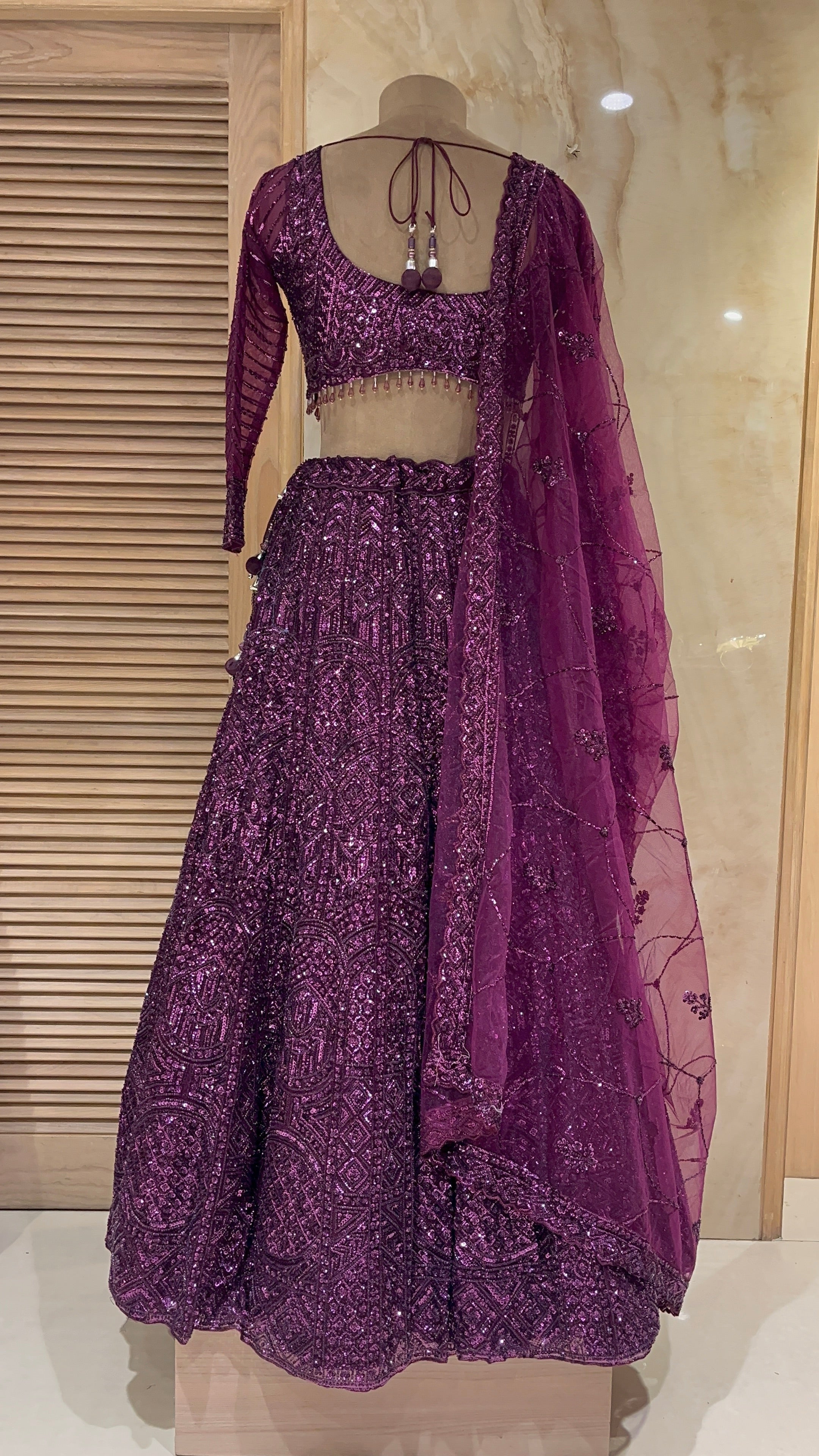 LUXURIOUS HEAVY EMBROIDERED DESIGNER LEHENGA SET