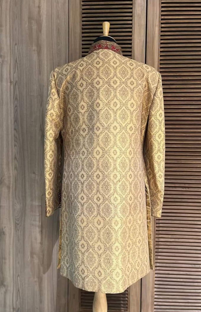 Gold Color Sherwani Set