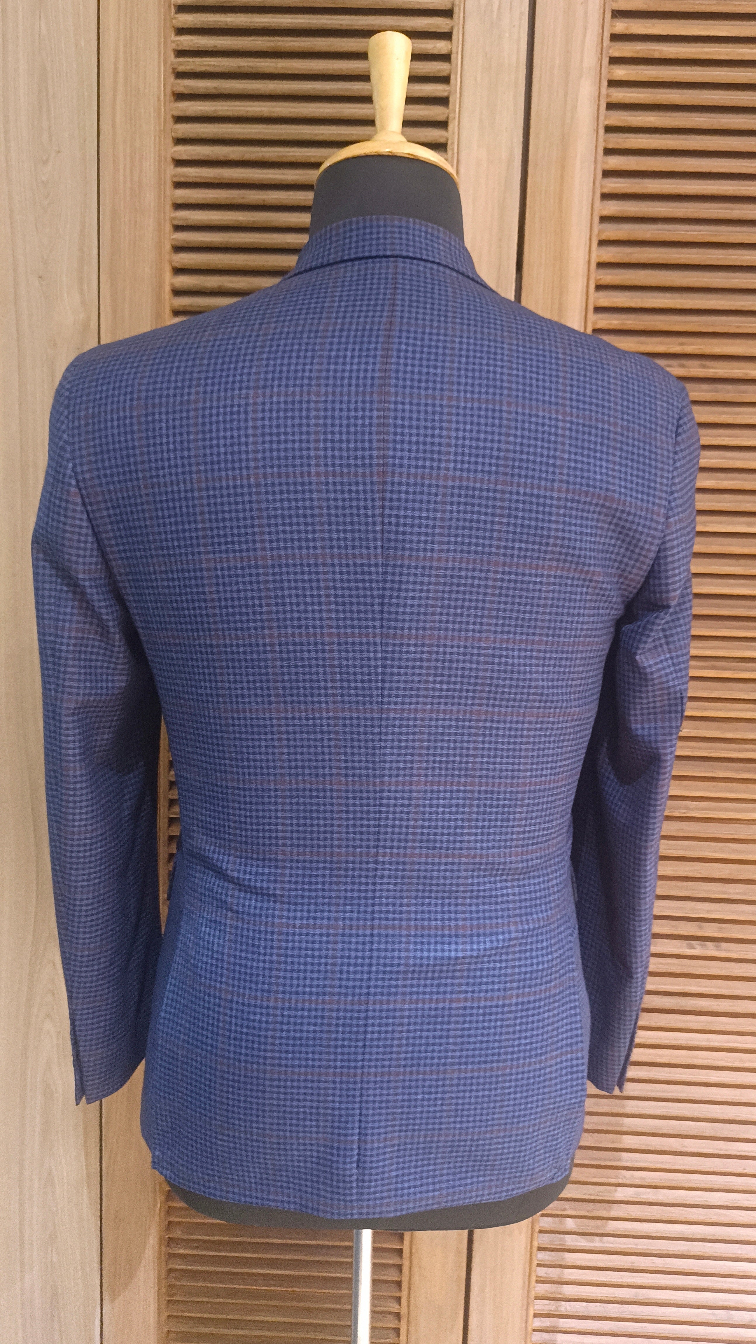 Stylish Terry Wool Check Blazer