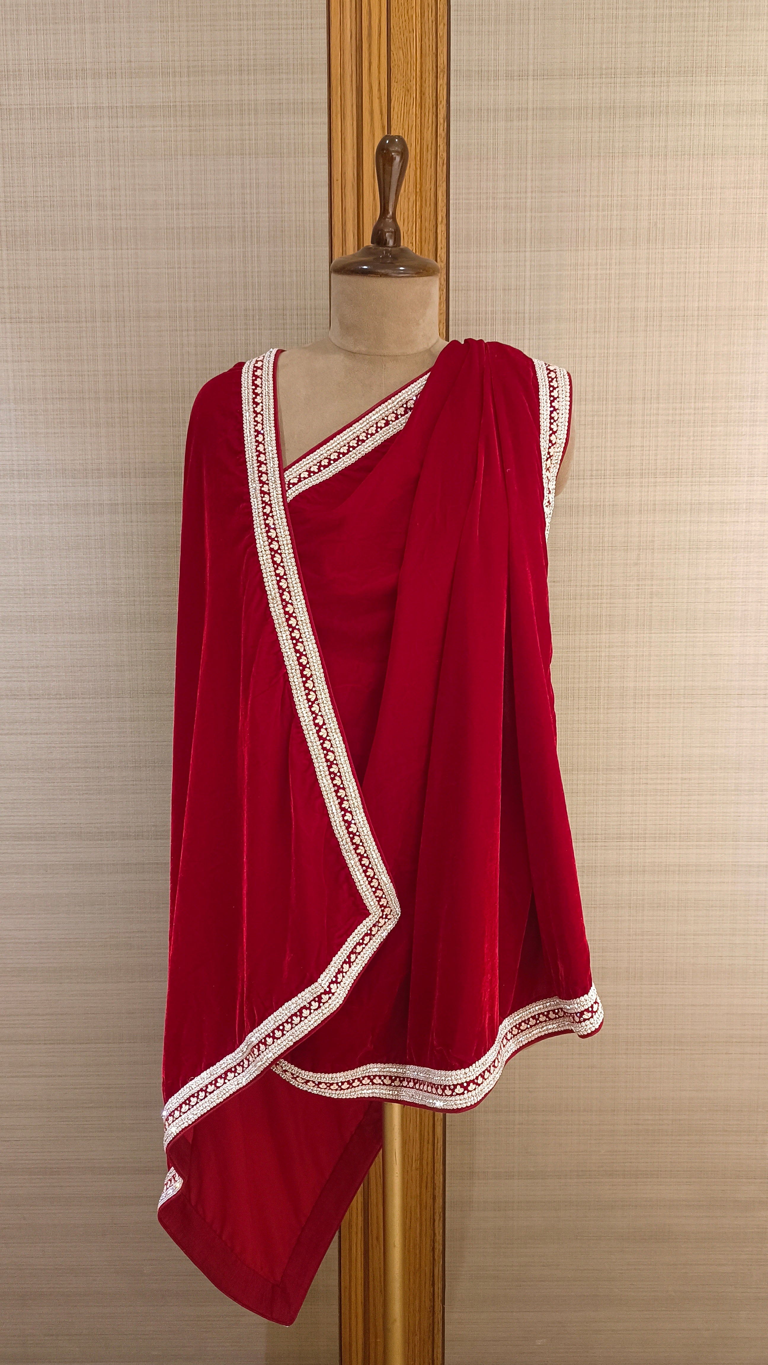 Red Color Winter Shawl