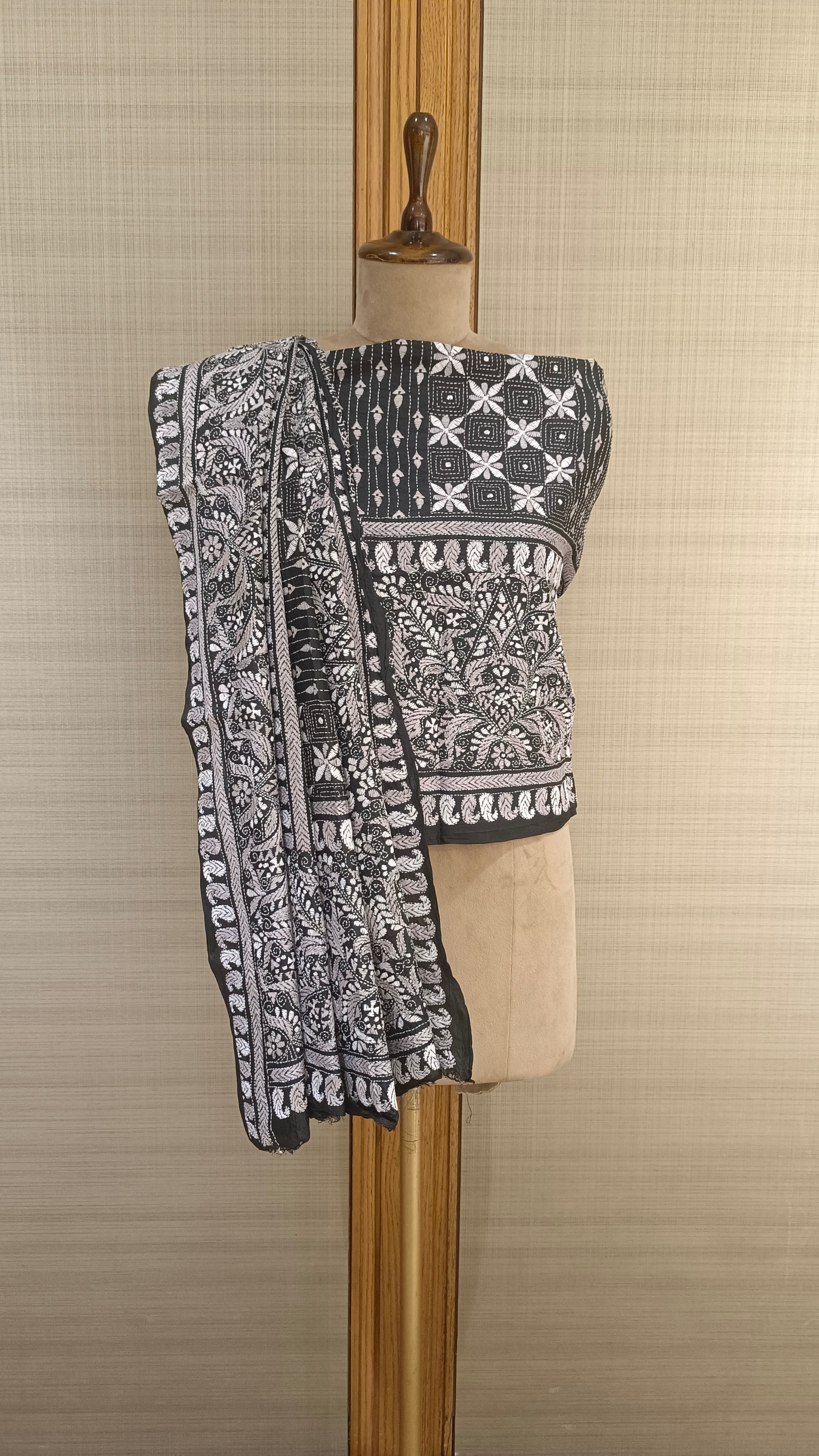 Black Embroidered Dupatta