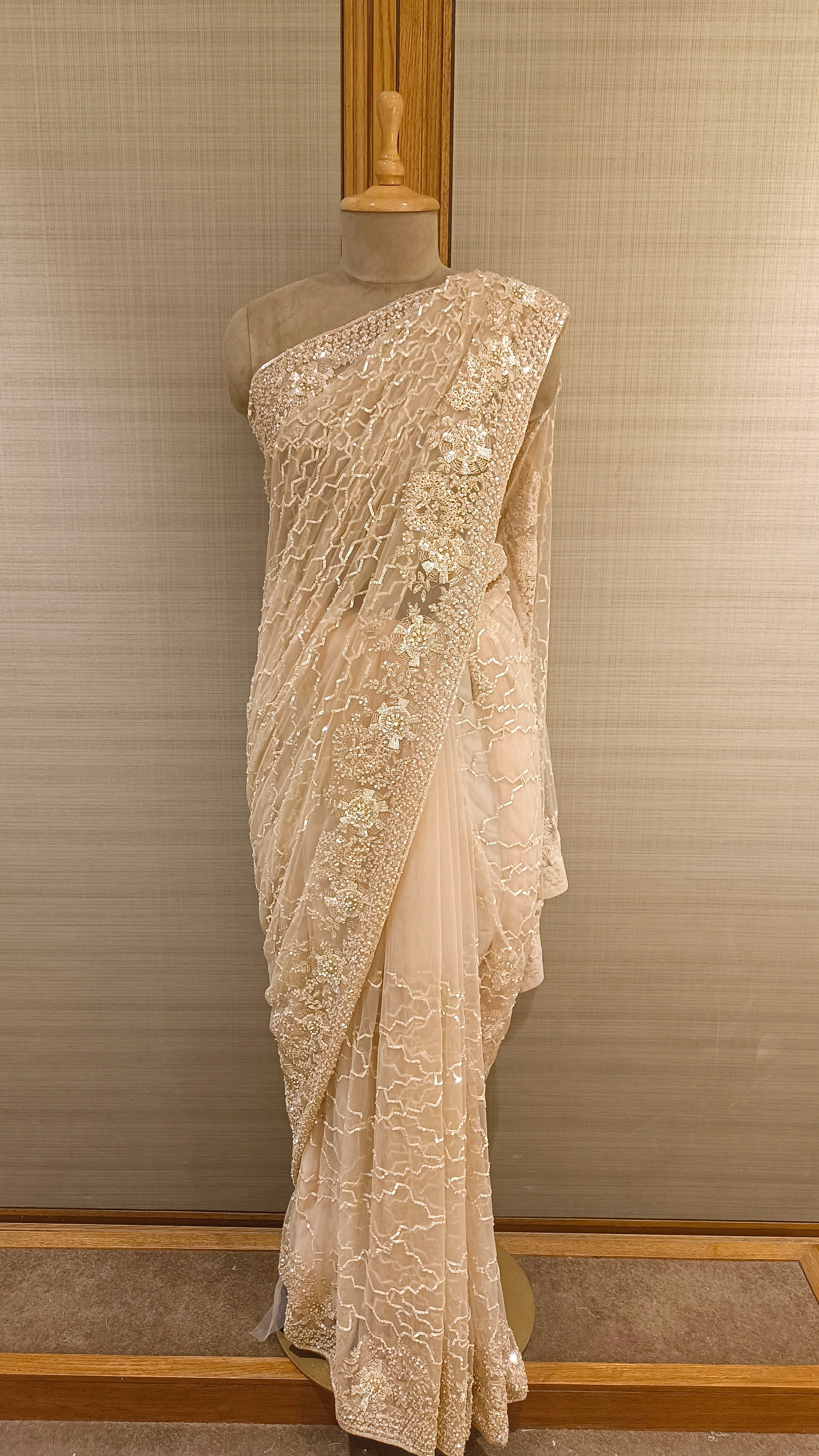 Beige Color Saree