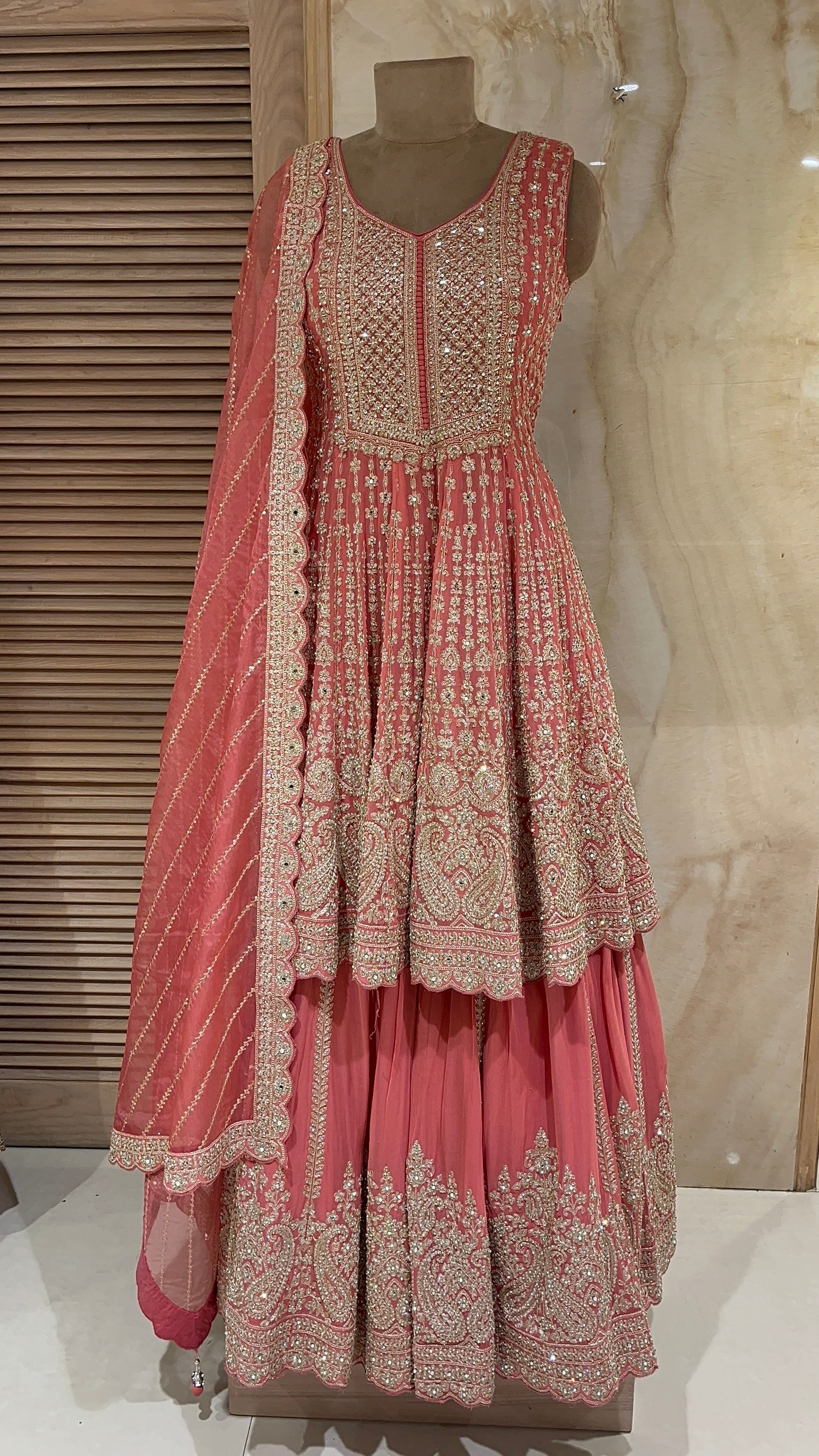 ELEGANT PINK EMBROIDERED LEHENGA SET WITH DUPATTA