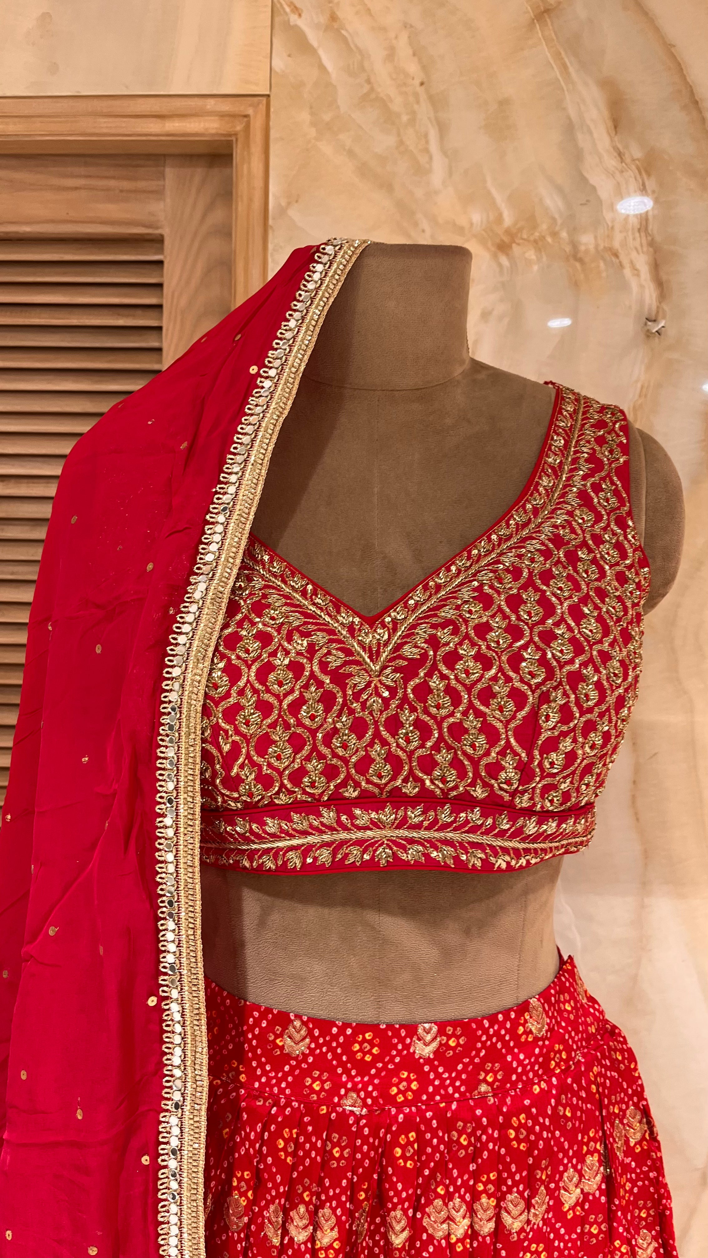 ELEGANT DESIGNER EMBROIDERED LEHENGA SET