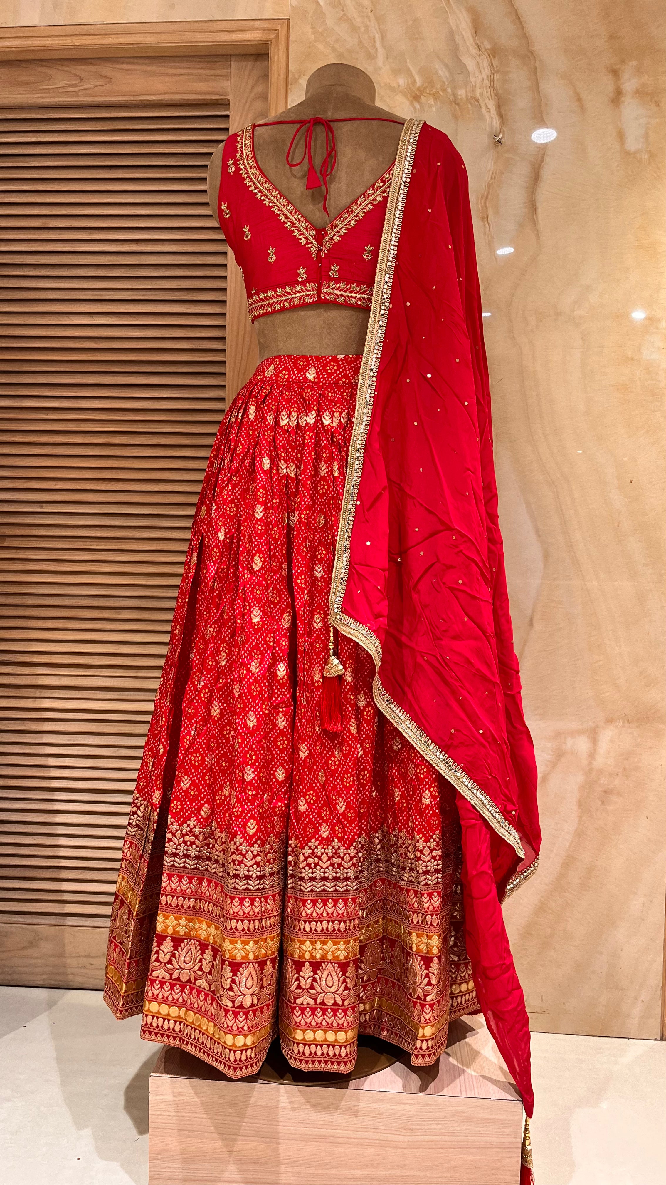 ELEGANT DESIGNER EMBROIDERED LEHENGA SET