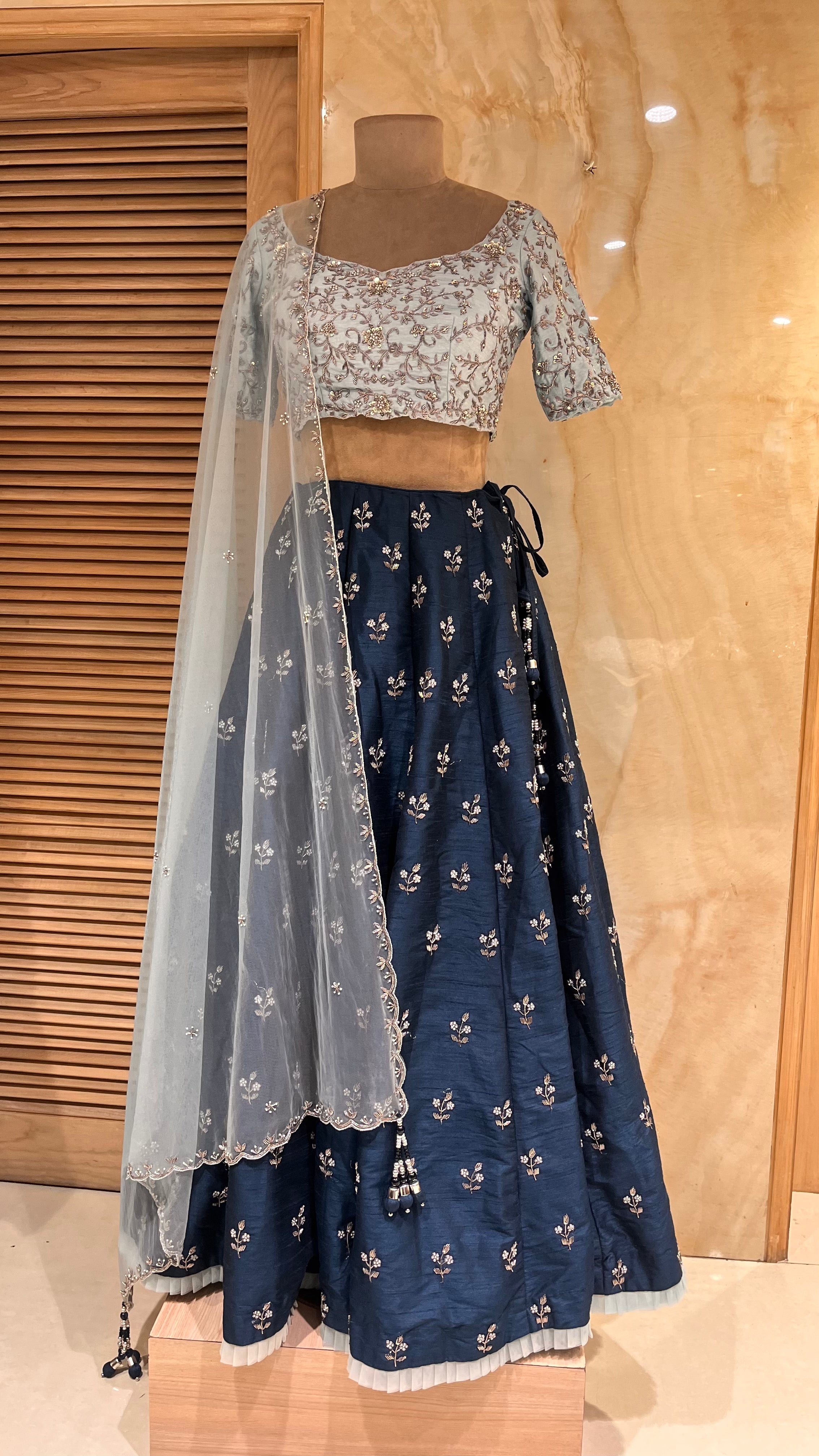 STYLISH DESIGNER EMBROIDERED LEHENGA SET