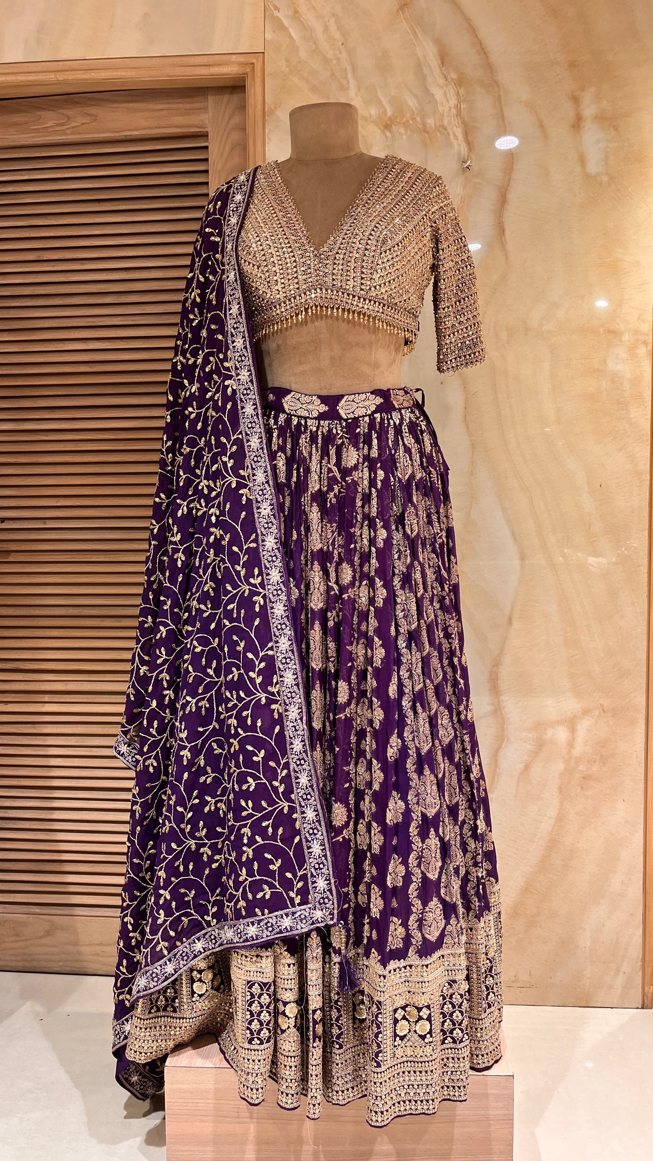 ELEGANT DESIGNER EMBROIDERED LEHENGA SET
