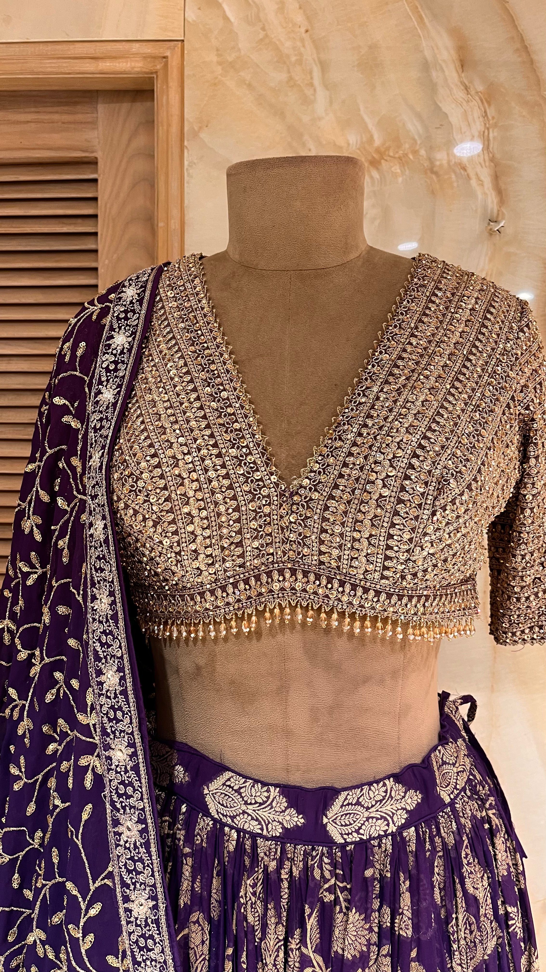 ELEGANT DESIGNER EMBROIDERED LEHENGA SET