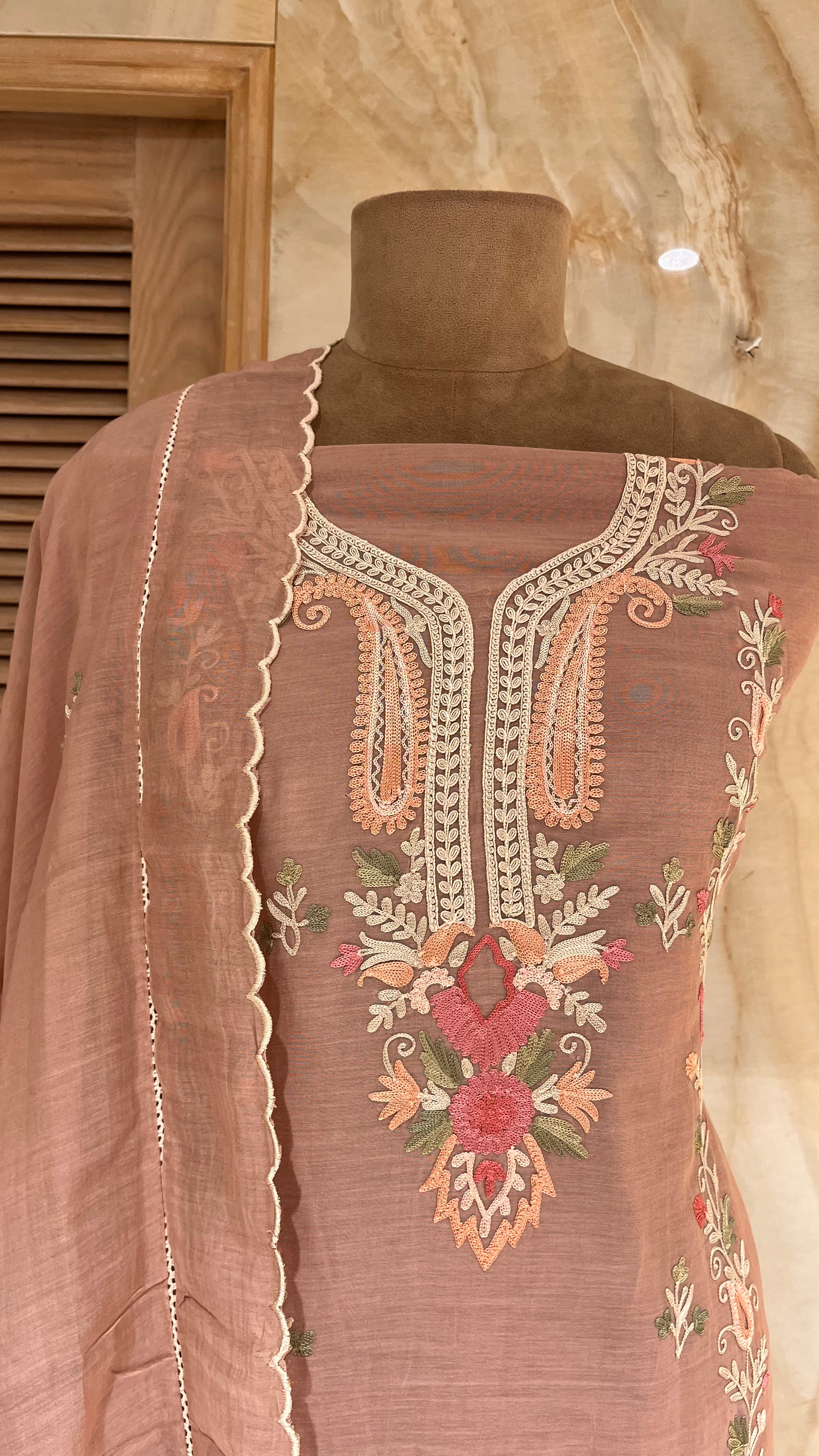 ELEGANT DESIGNER UNSTITCHED SUIT WITH DUPATTA