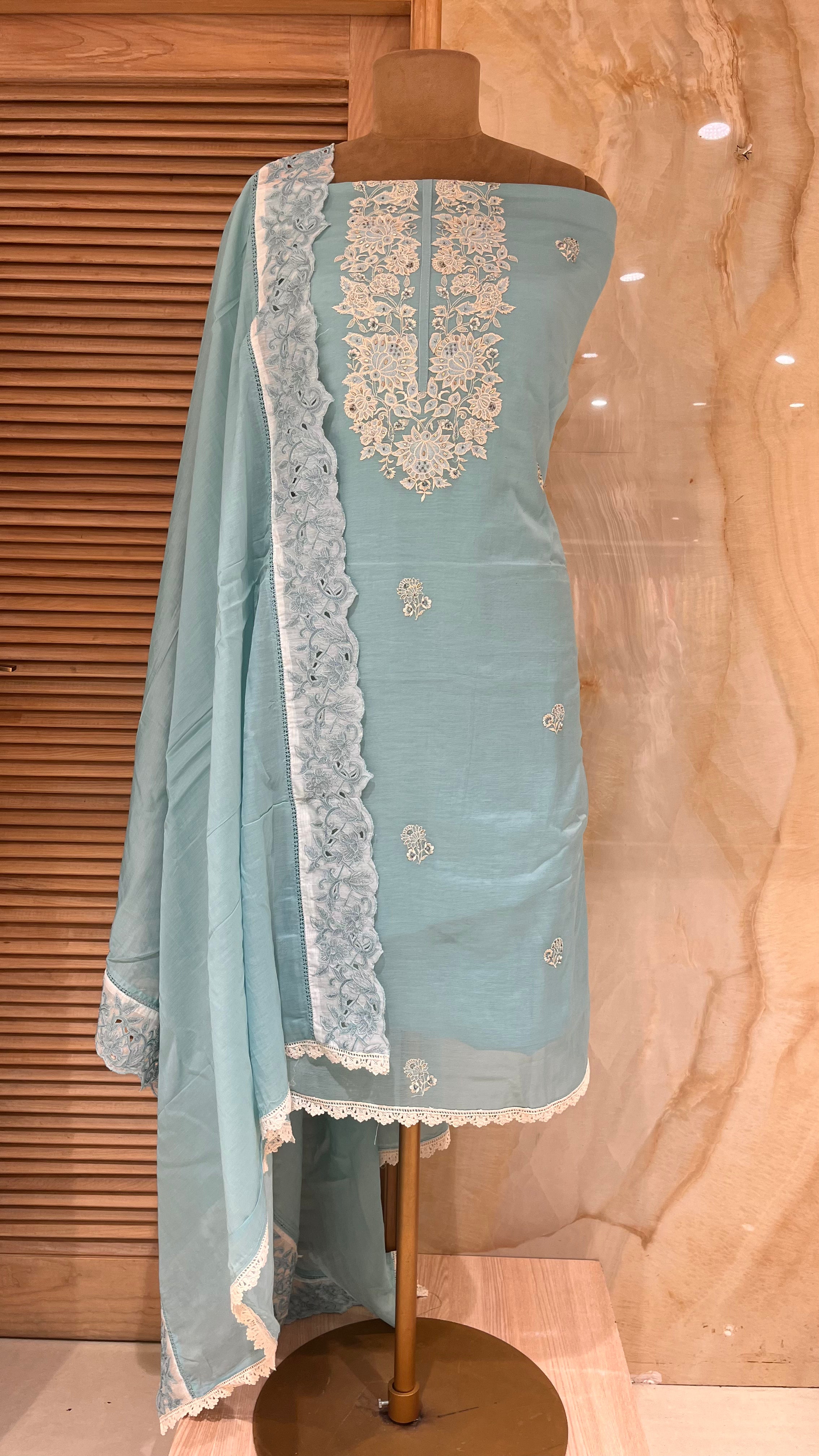 ELEGANT DESIGNER UNSTITCHED SUIT SET