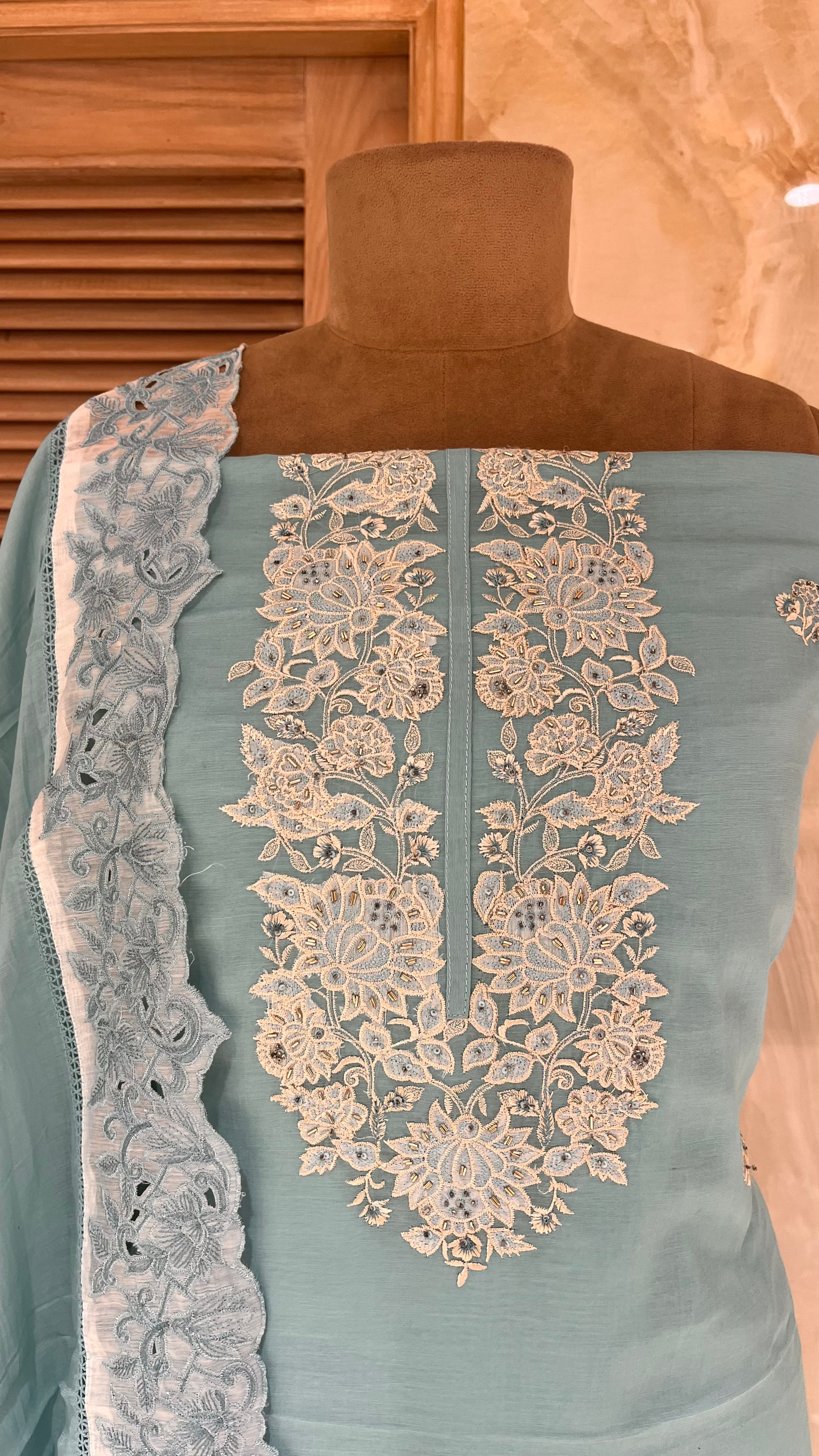 ELEGANT DESIGNER UNSTITCHED SUIT SET