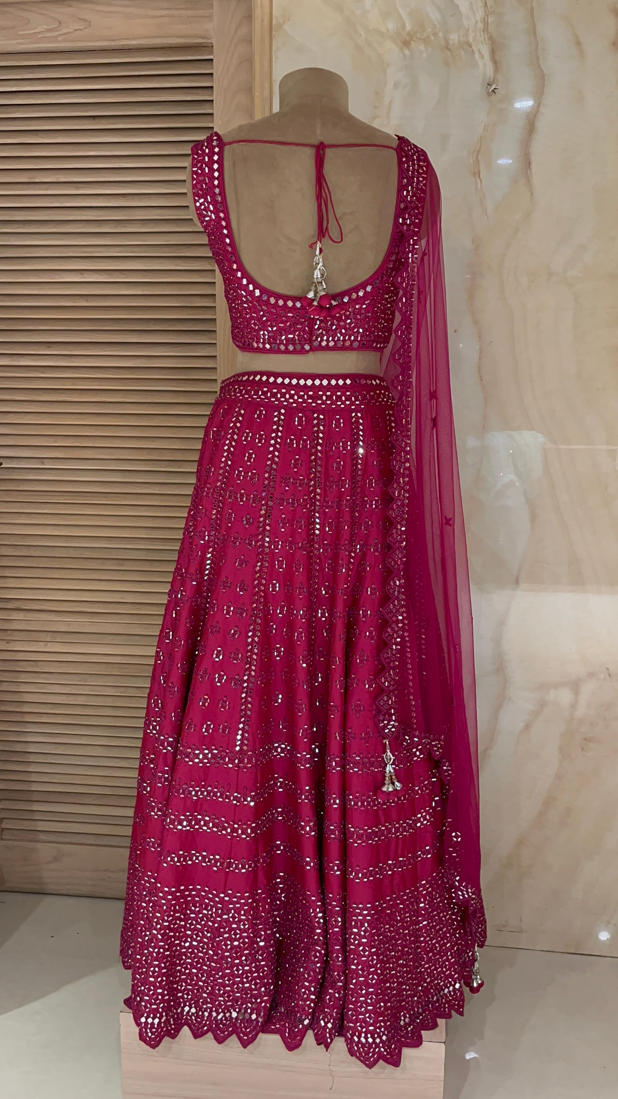 PREMIUM MIRROR WORK LEHENGA SET