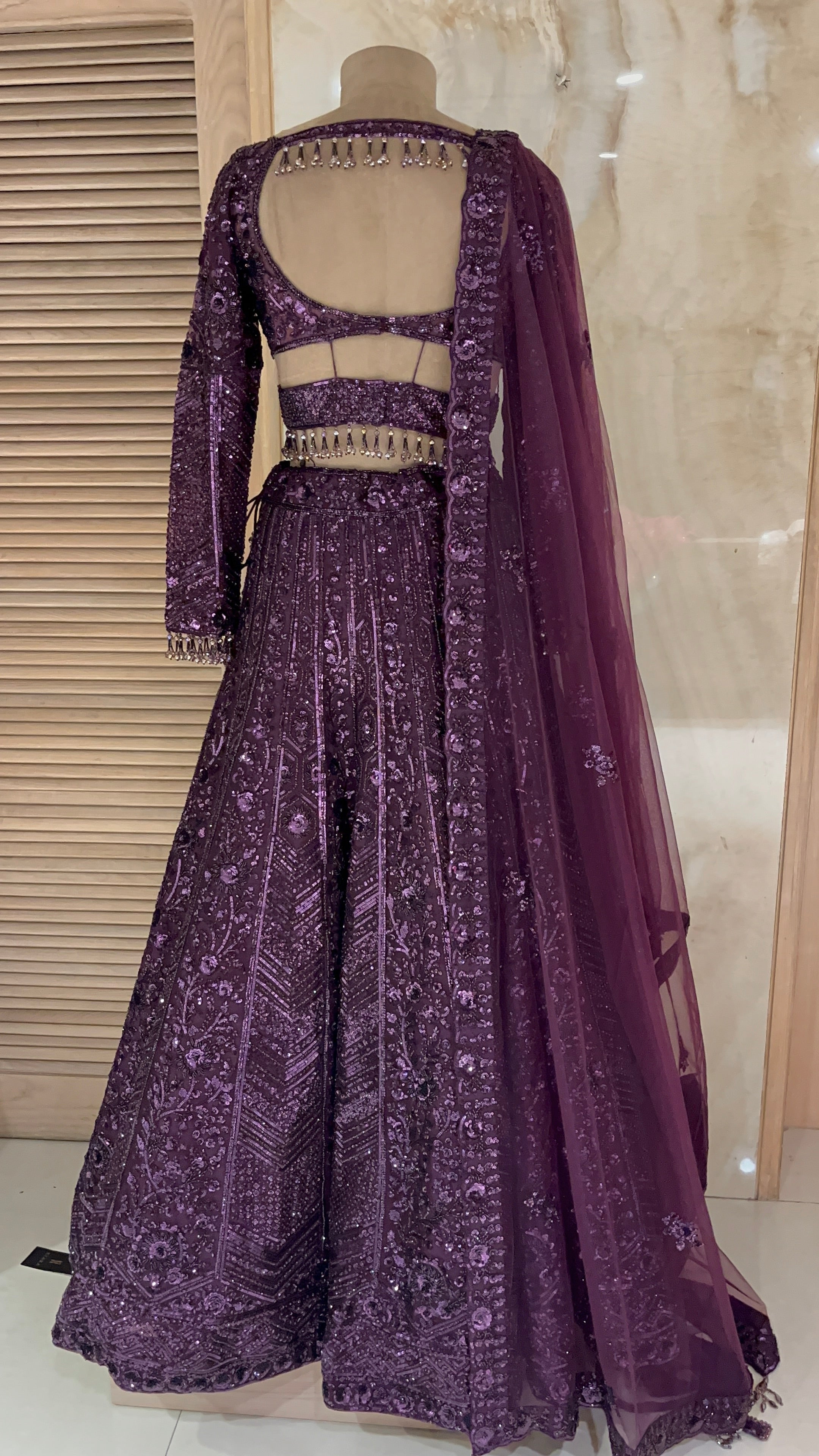 ROYAL SEQUIN EMBROIDERED LEHENGA SET