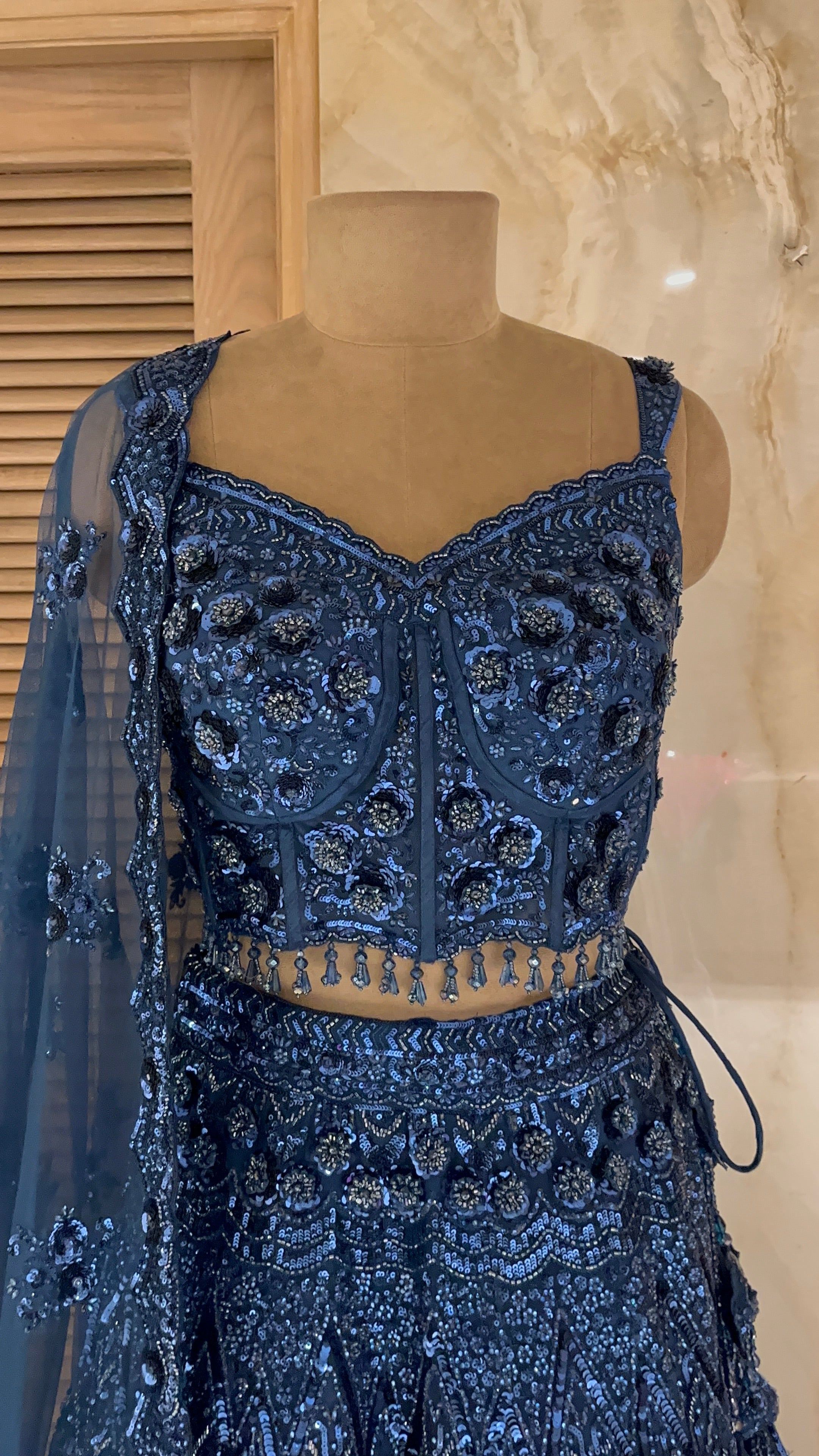 ELEGANT HEAVY EMBROIDERED LEHENGA SET