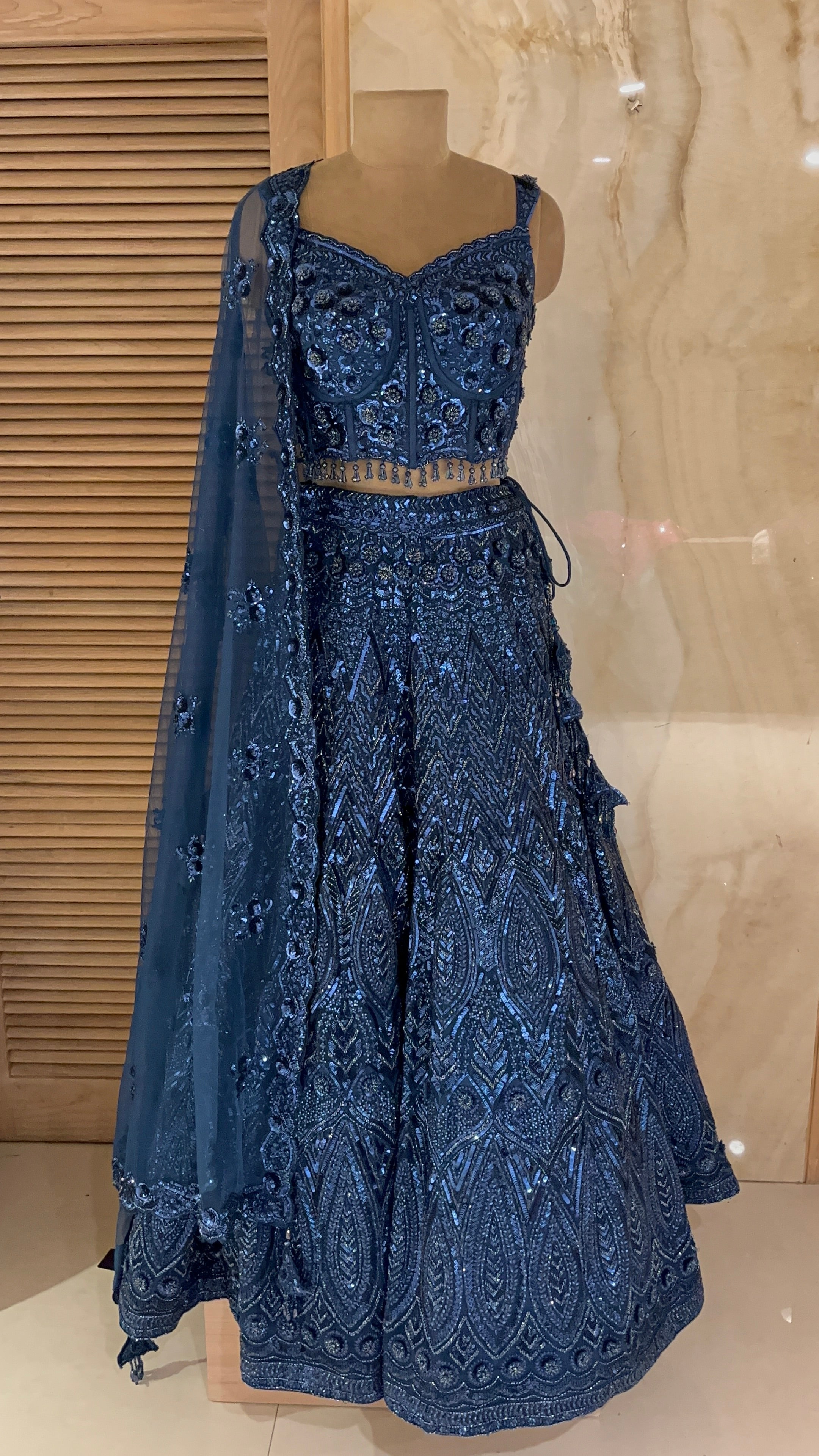 ELEGANT HEAVY EMBROIDERED LEHENGA SET
