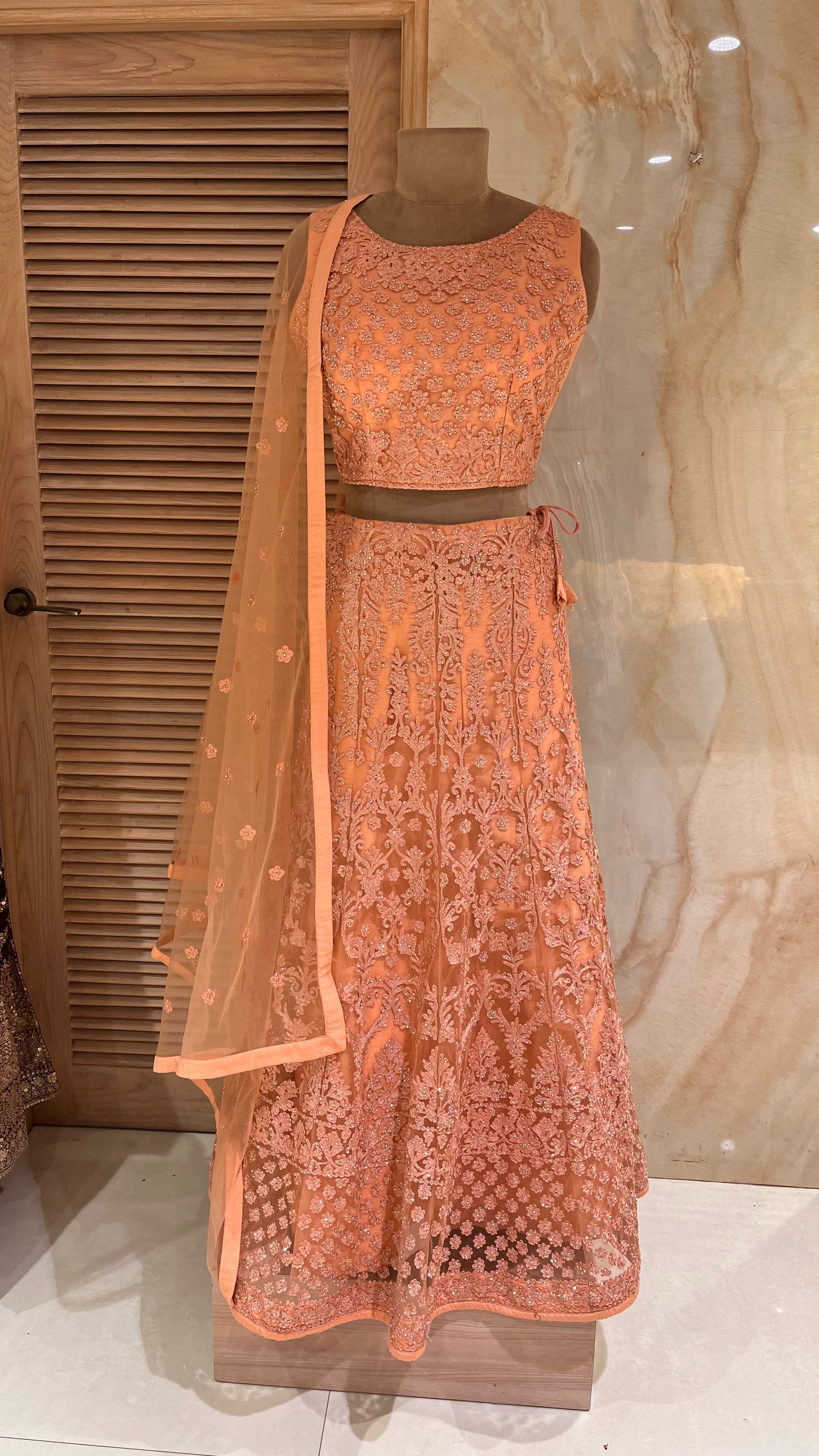 STUNNING EMBROIDERED LEHENGA SET