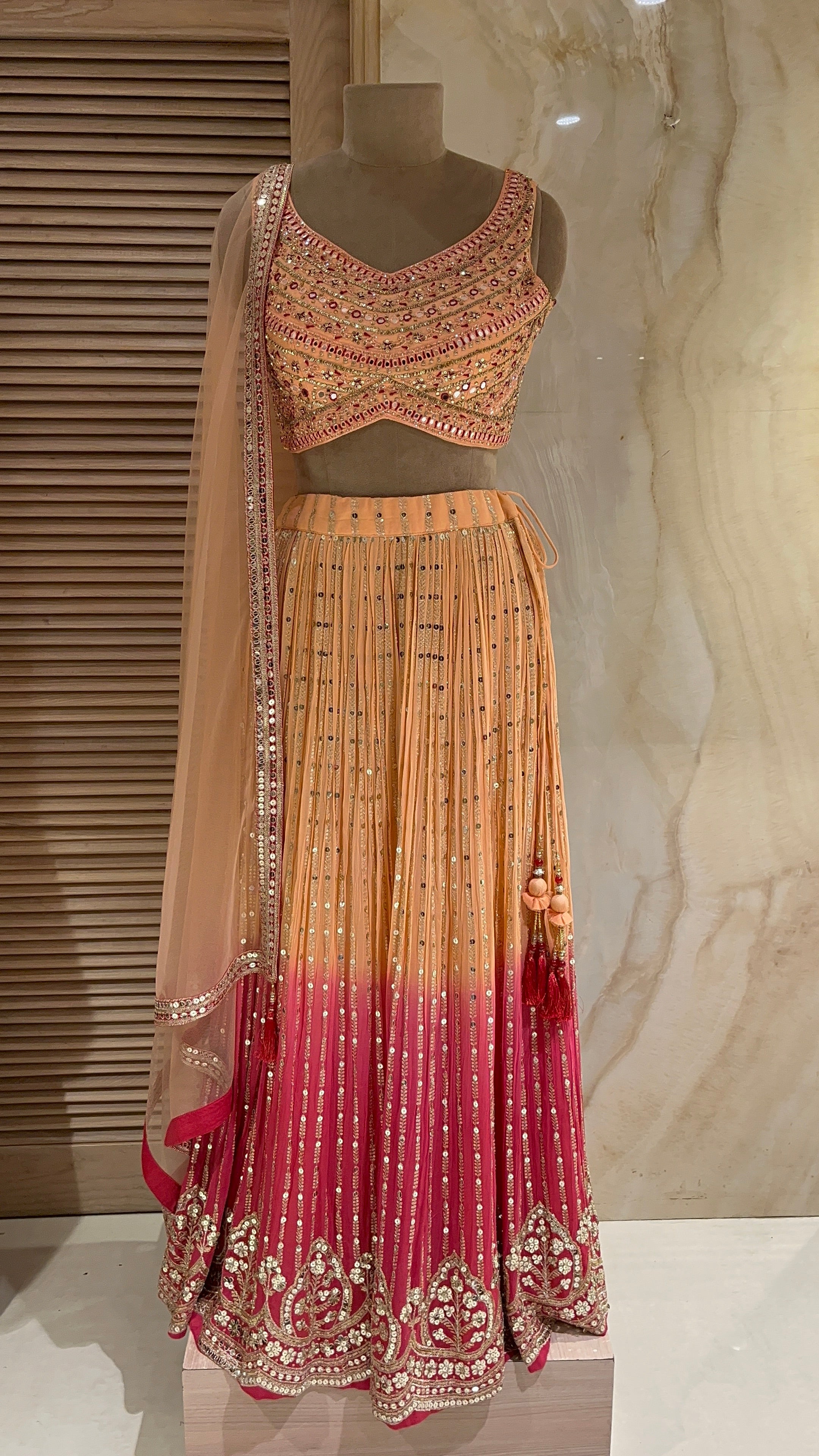 GRACEFUL OMBRE DESIGNER LEHENGA SET