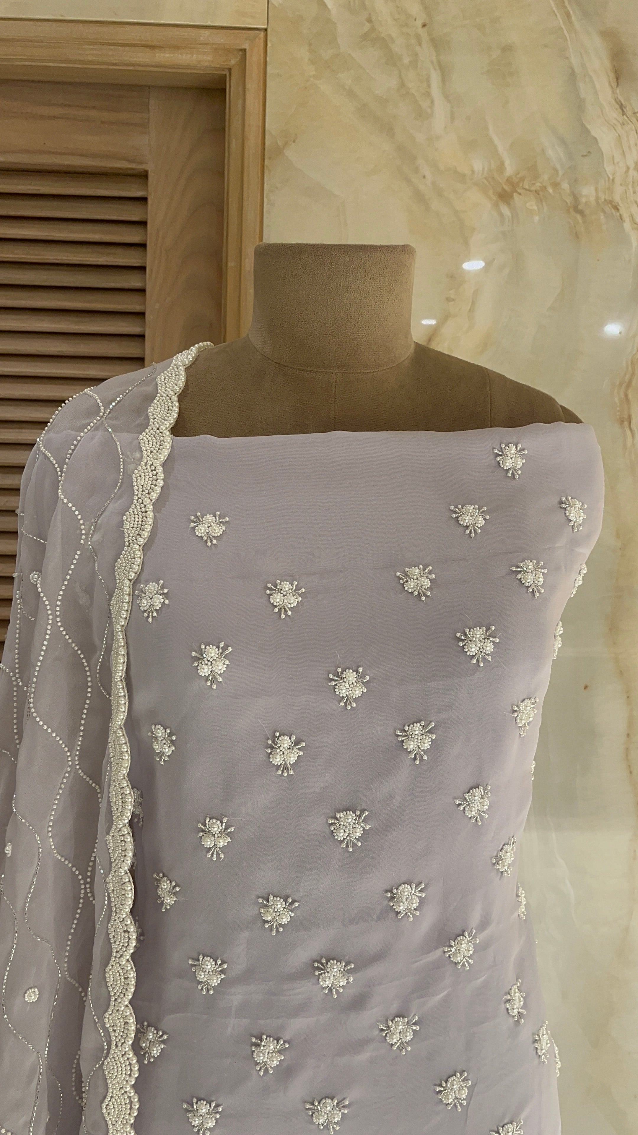 ELEGANT EMBROIDERED UNSTITCHED SUIT SET