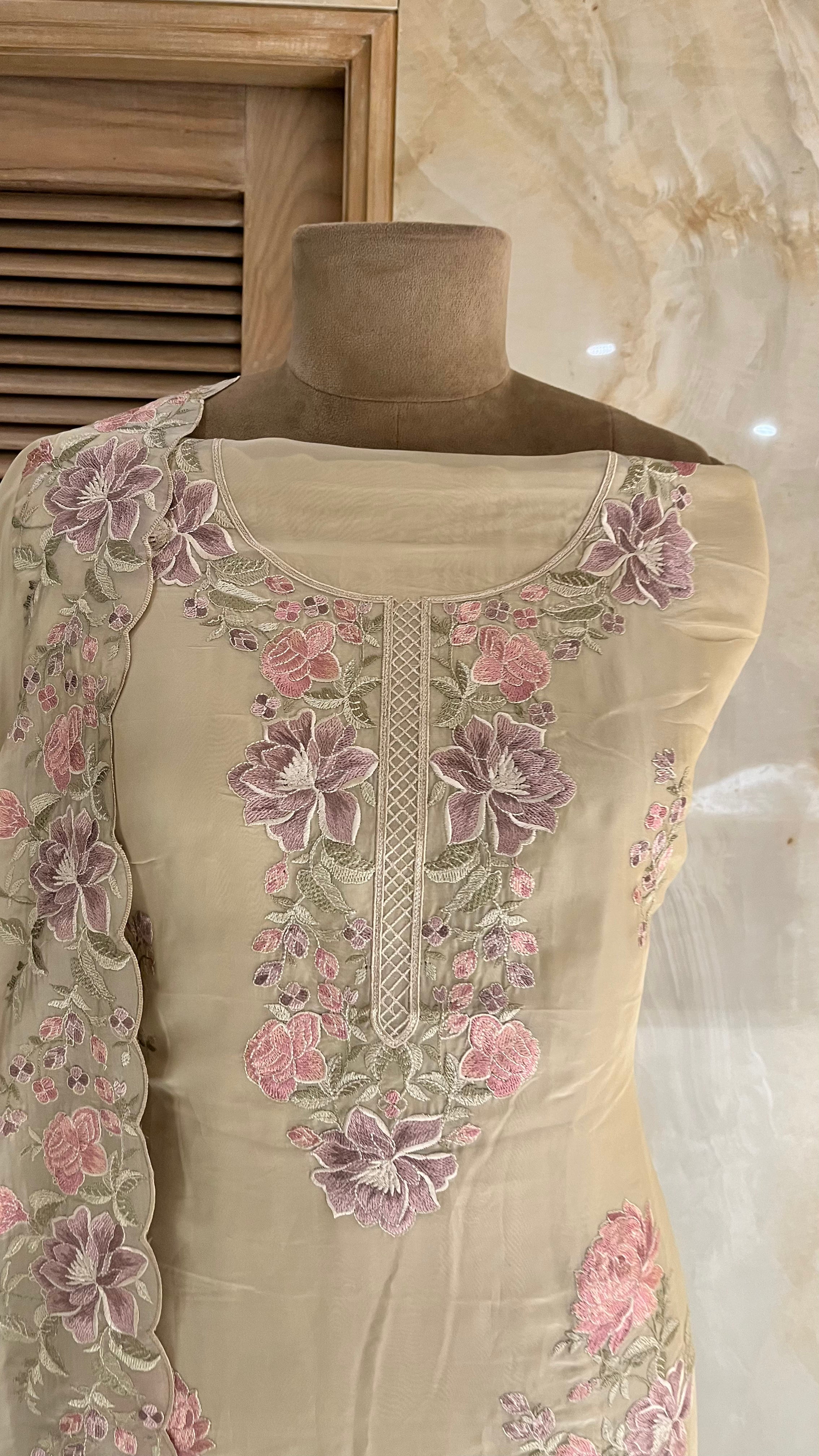 PREMIUM ETHNIC UNSTITCHED SUIT SET