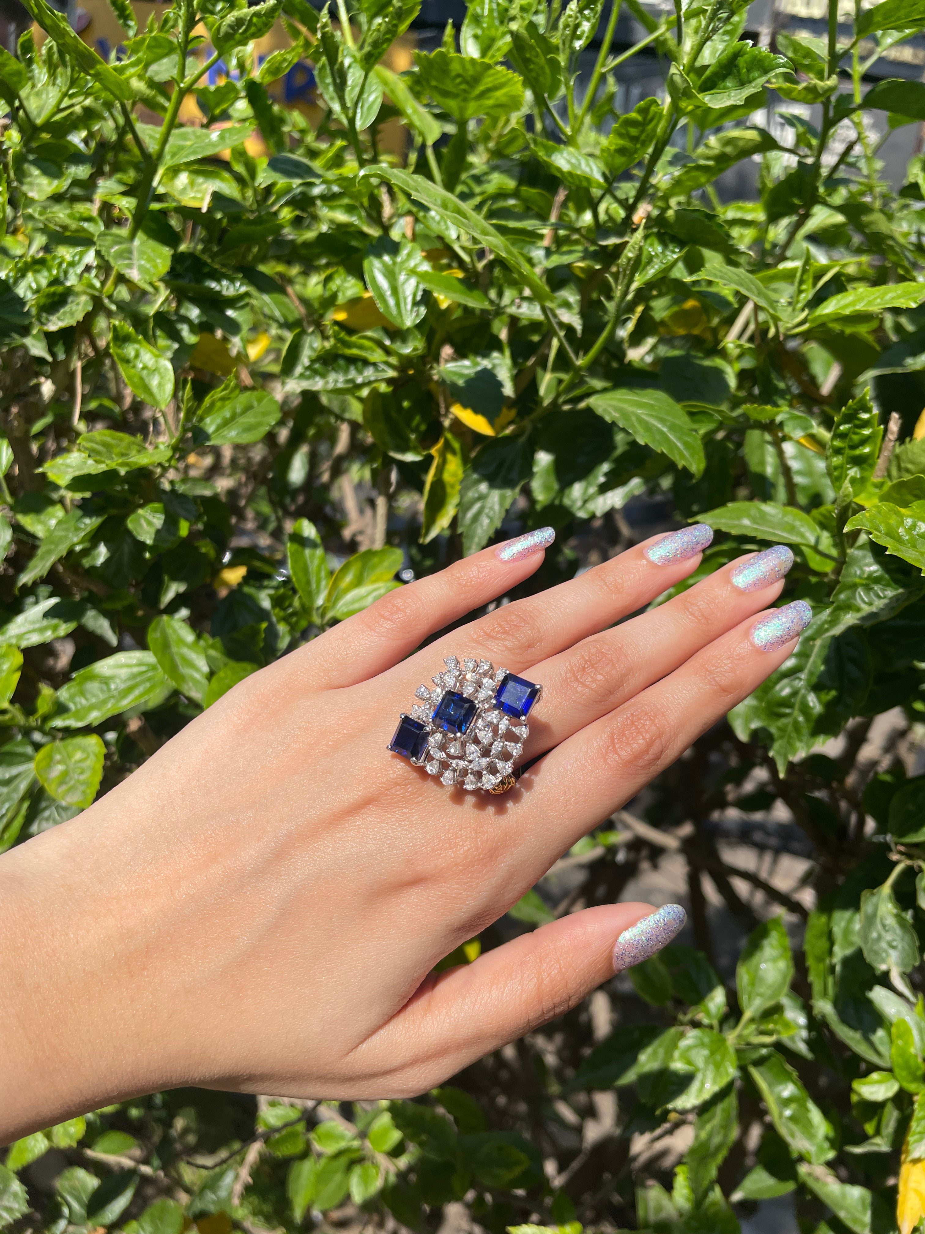 BLUE HORIZON TRIO RING