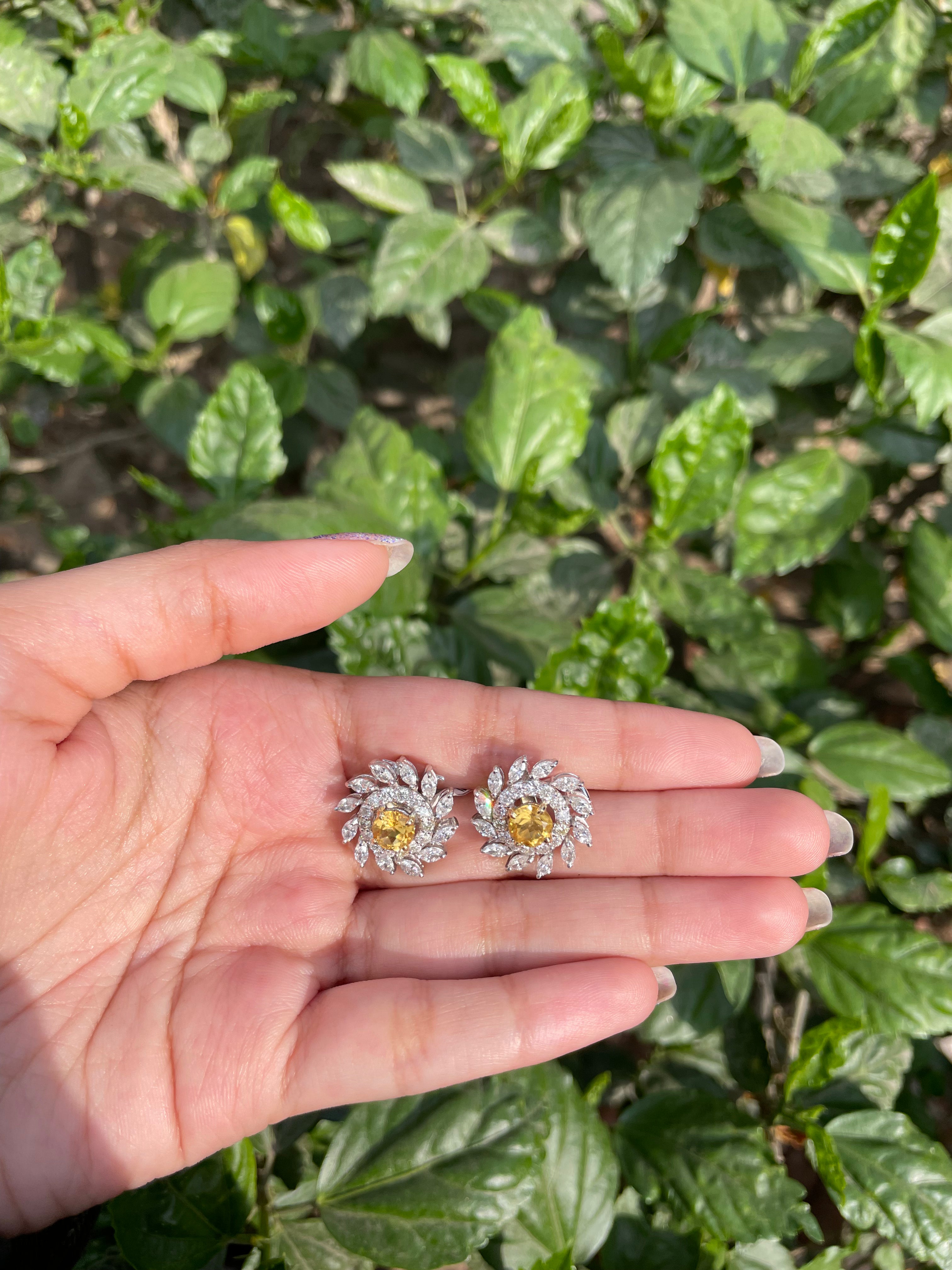 BLOSSOM YELLOW SAPPHIRES EARRINGS